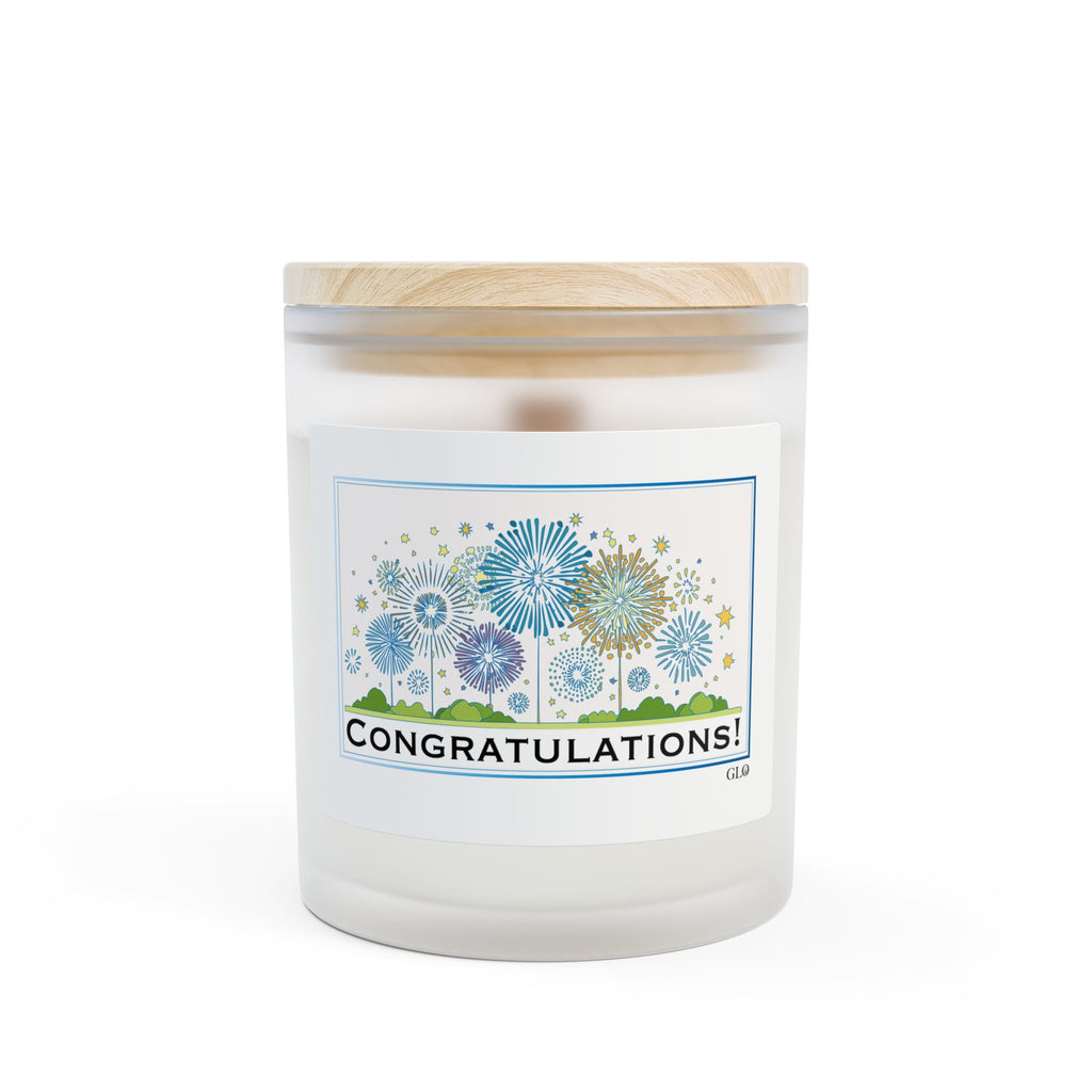Frosted Glass Candle | "Congratulations" | 11oz