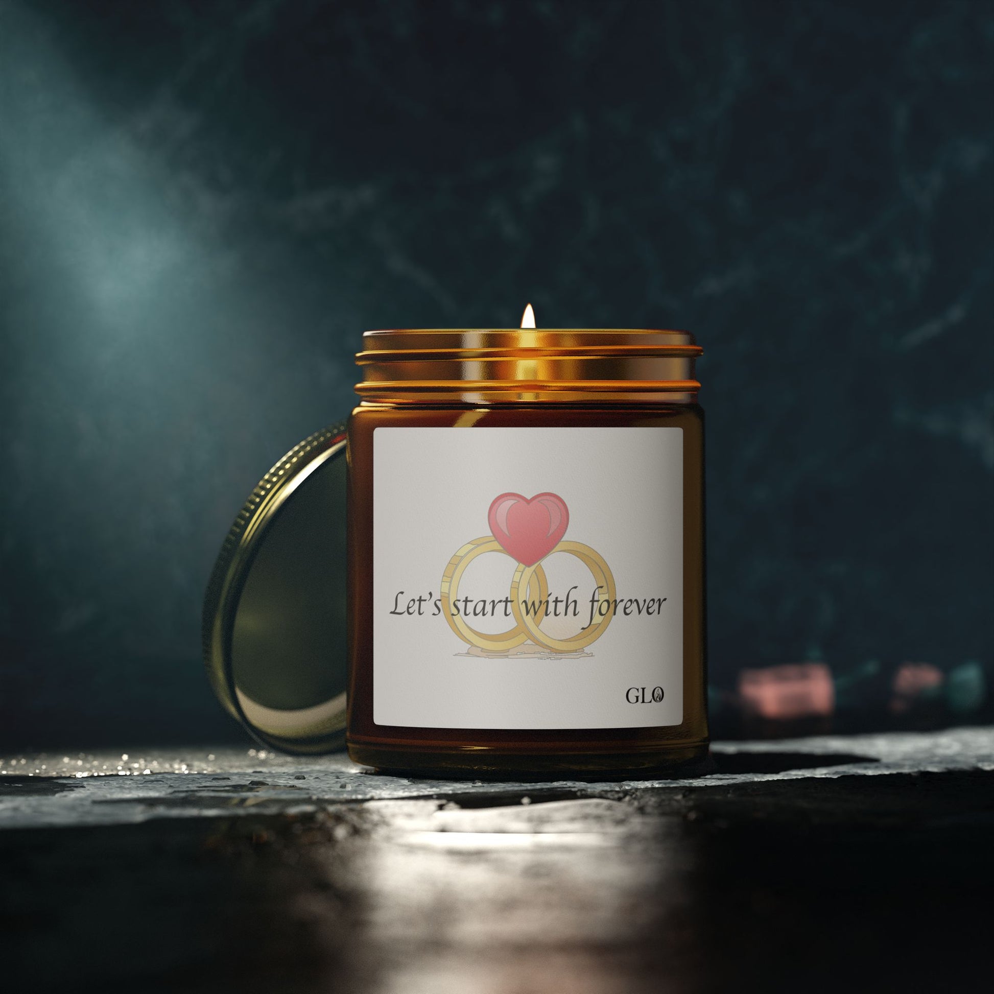 Glass Jar Candle | "Let's Start With Forever" | 4oz & 9oz