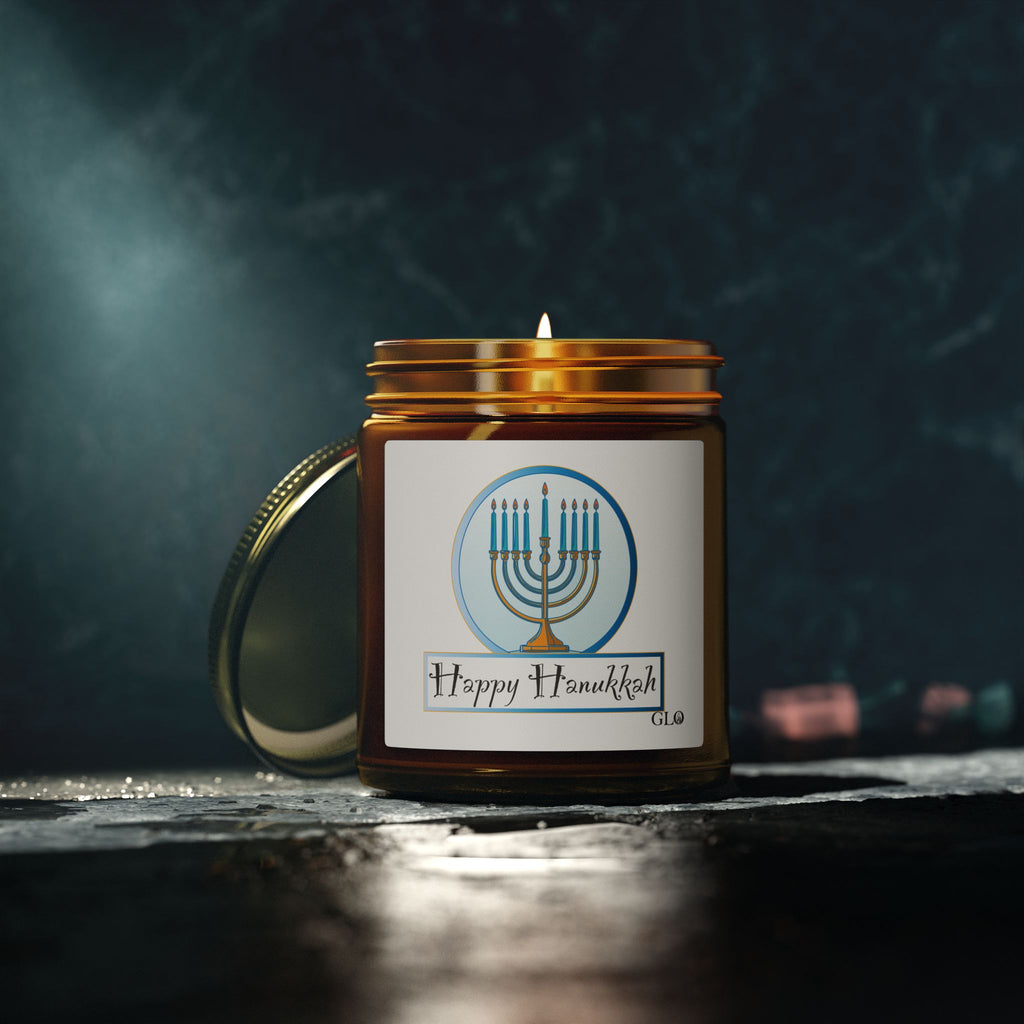 Glass Jar Candle | "Happy Hanukkah" | 4oz & 9oz