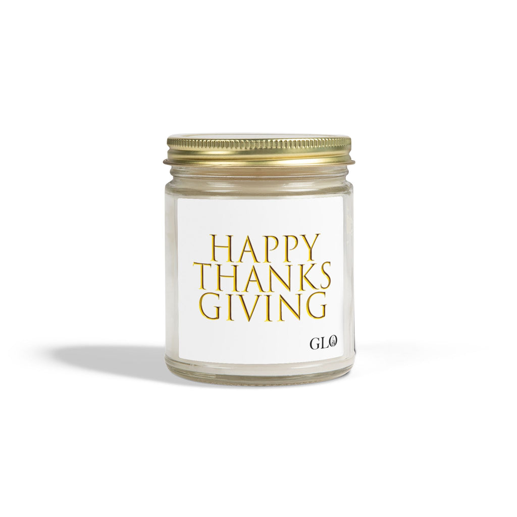 Glass Jar Candle | "Happy Thanksgiving" | 4oz & 9oz