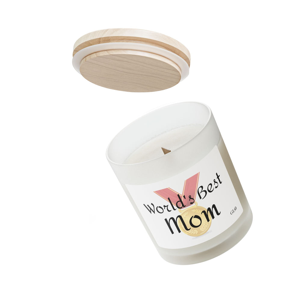Frosted Glass Candle | "World's Best Mom" | 11oz