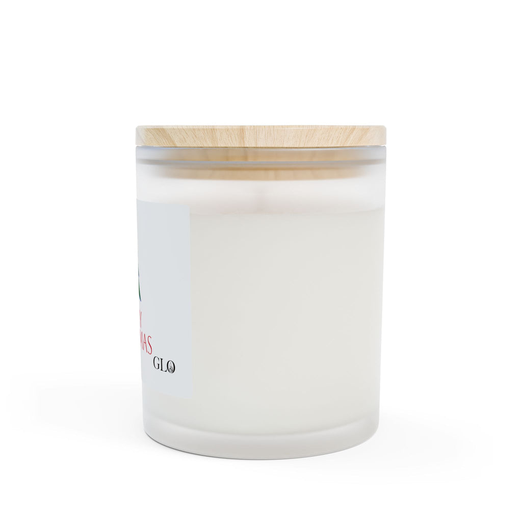 Frosted Glass Candle | "Merry Christmas" with tree | 11 oz