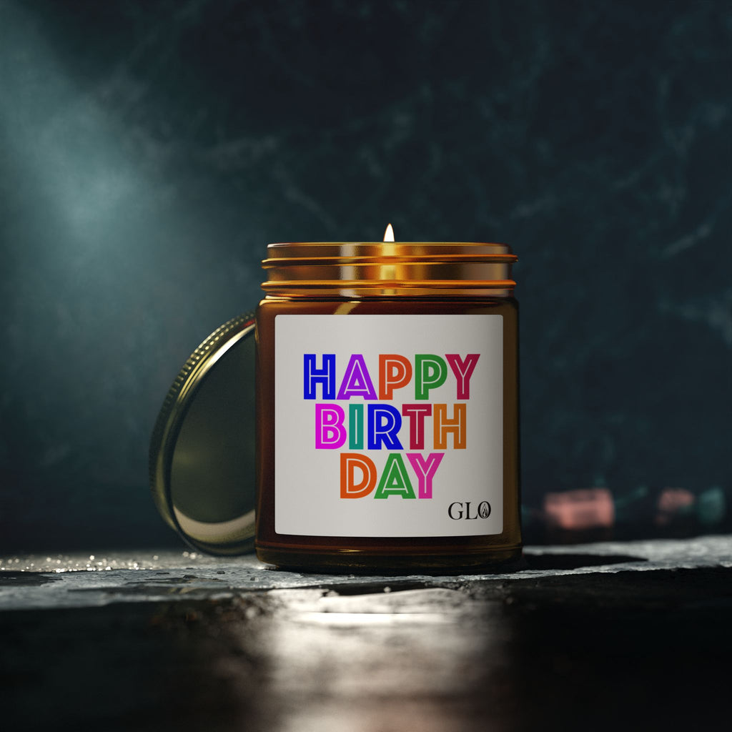 Glass Jar Candle | "Happy Birthday" | 4oz/9oz