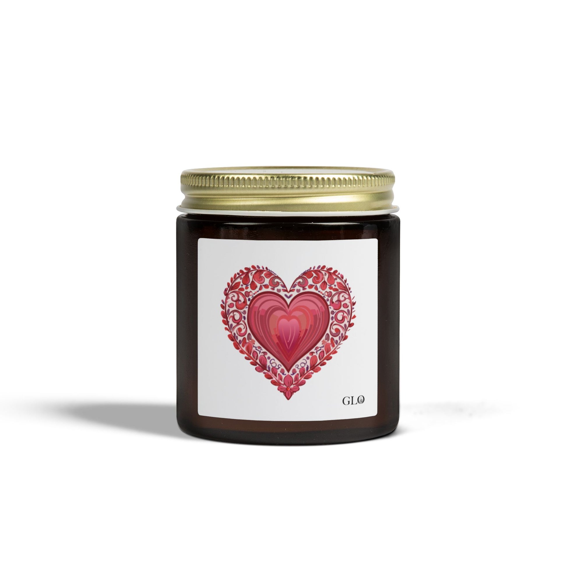 Glass Jar Candle | Heart / Love | 4oz & 9oz
