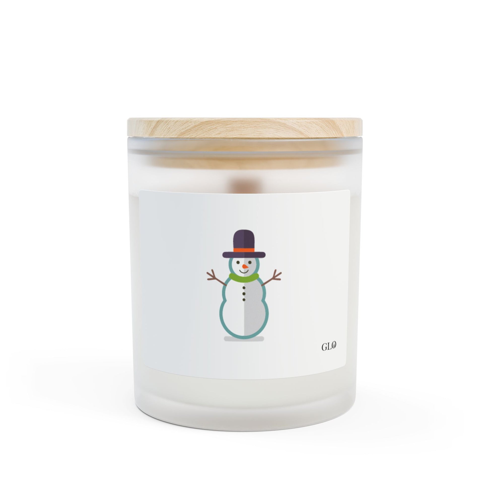 Frosted Glass Candle | Snowman | 11oz