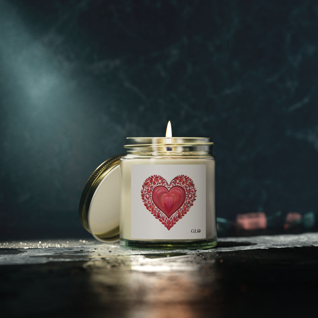 Glass Jar Candle | Heart / Love | 4oz & 9oz