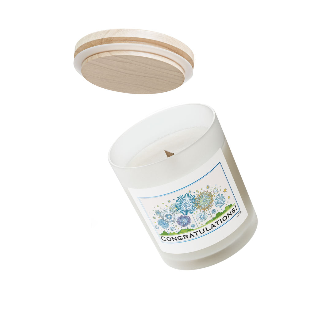 Frosted Glass Candle | "Congratulations" | 11oz