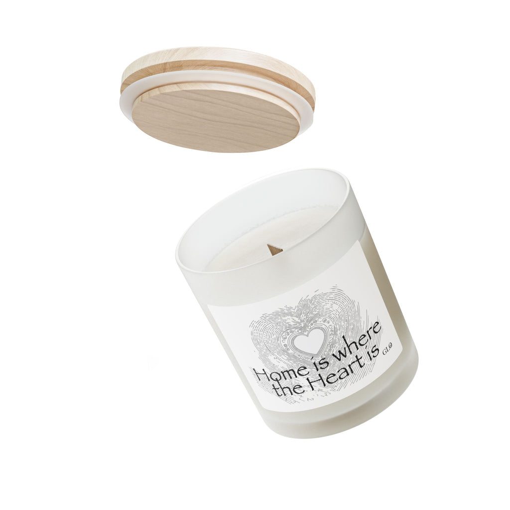 Frosted Glass Candle | "Home is where the heart is" | 11oz