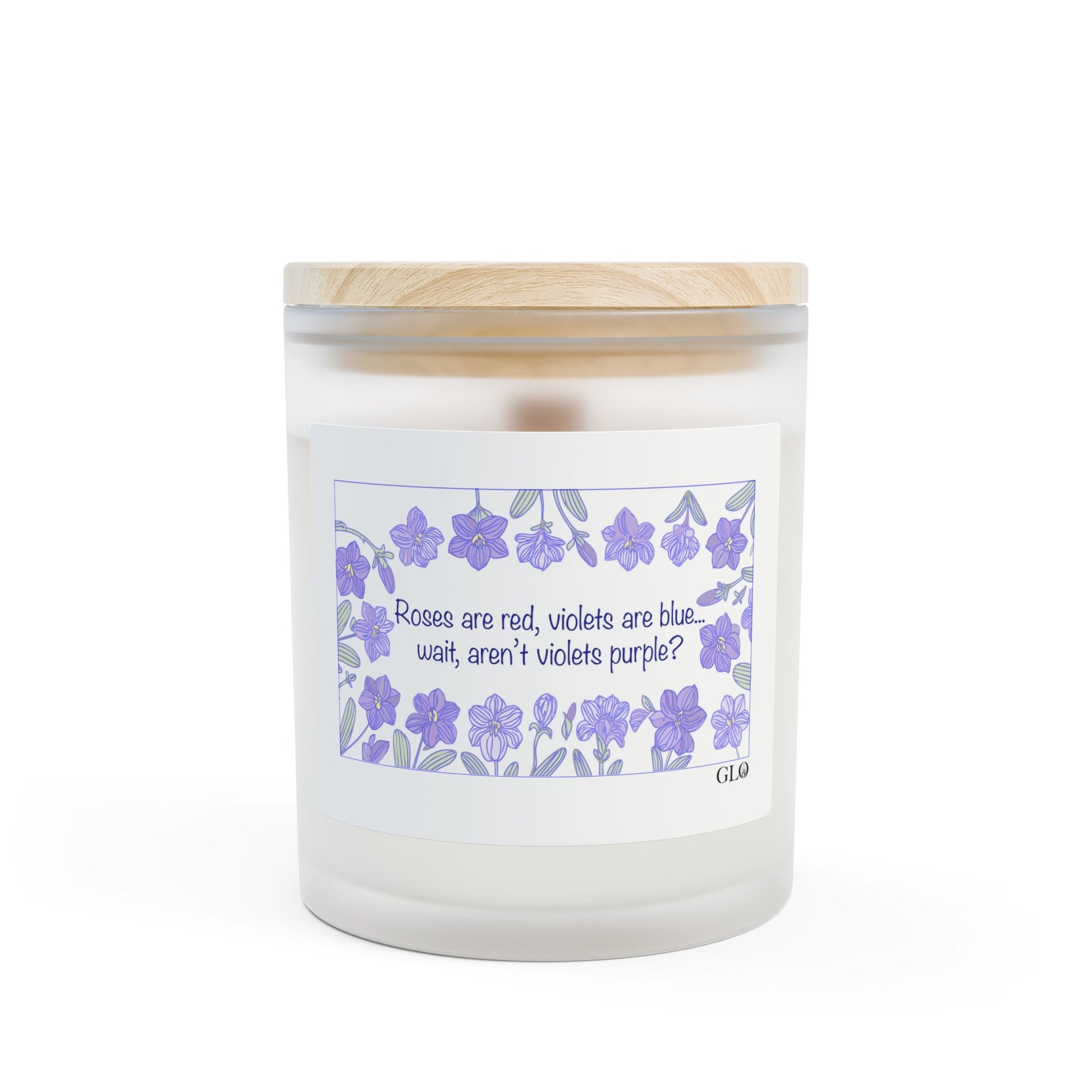 Frosted Glass Candle | "Violets are Purple" | 11oz