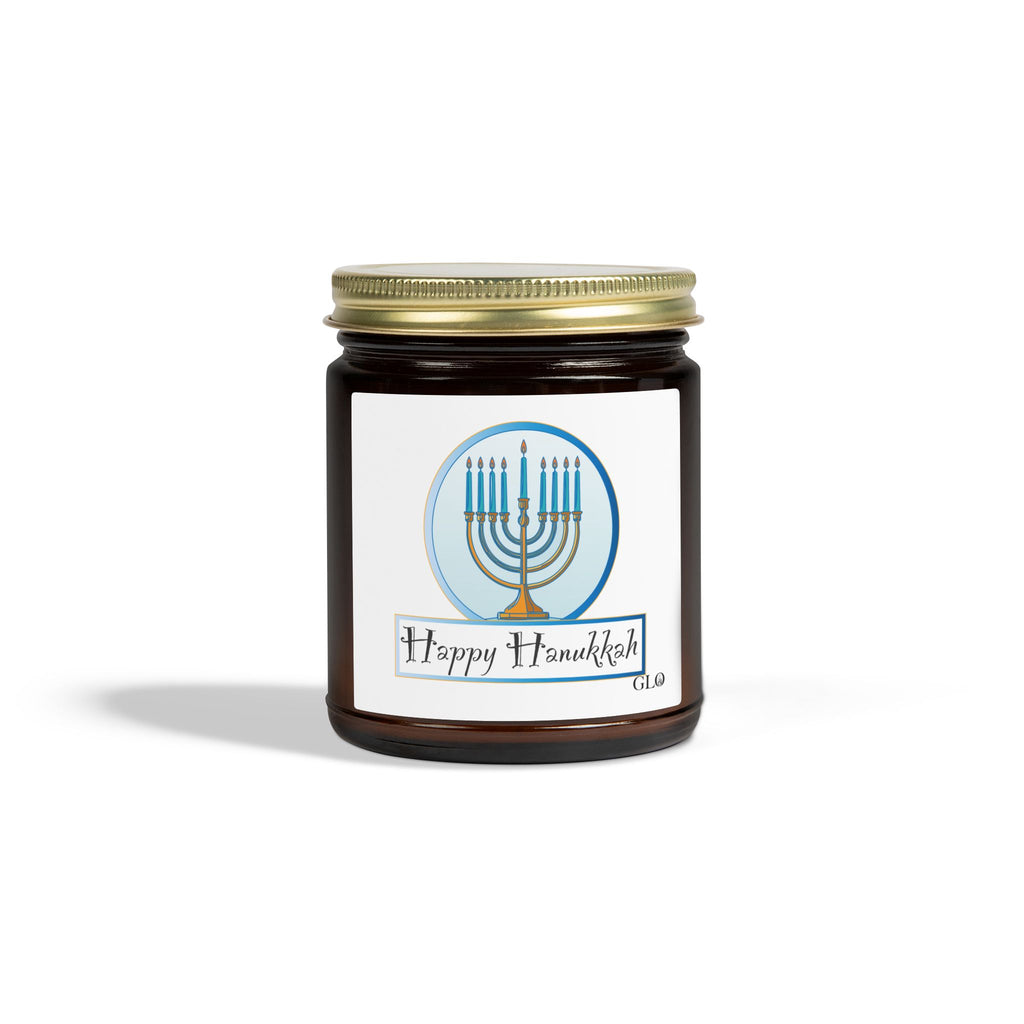 Glass Jar Candle | "Happy Hanukkah" | 4oz & 9oz