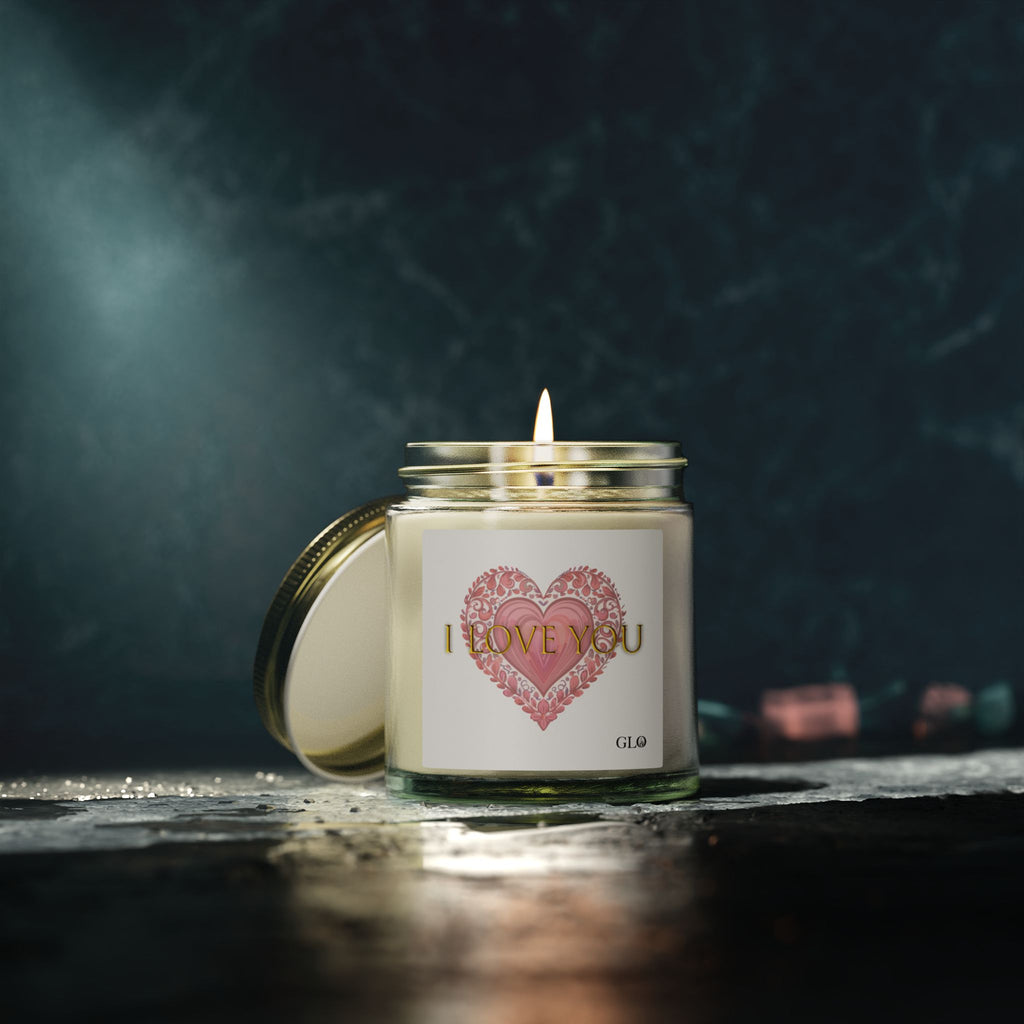 Glass Jar Candle | "I Love You" | 4oz, 9oz