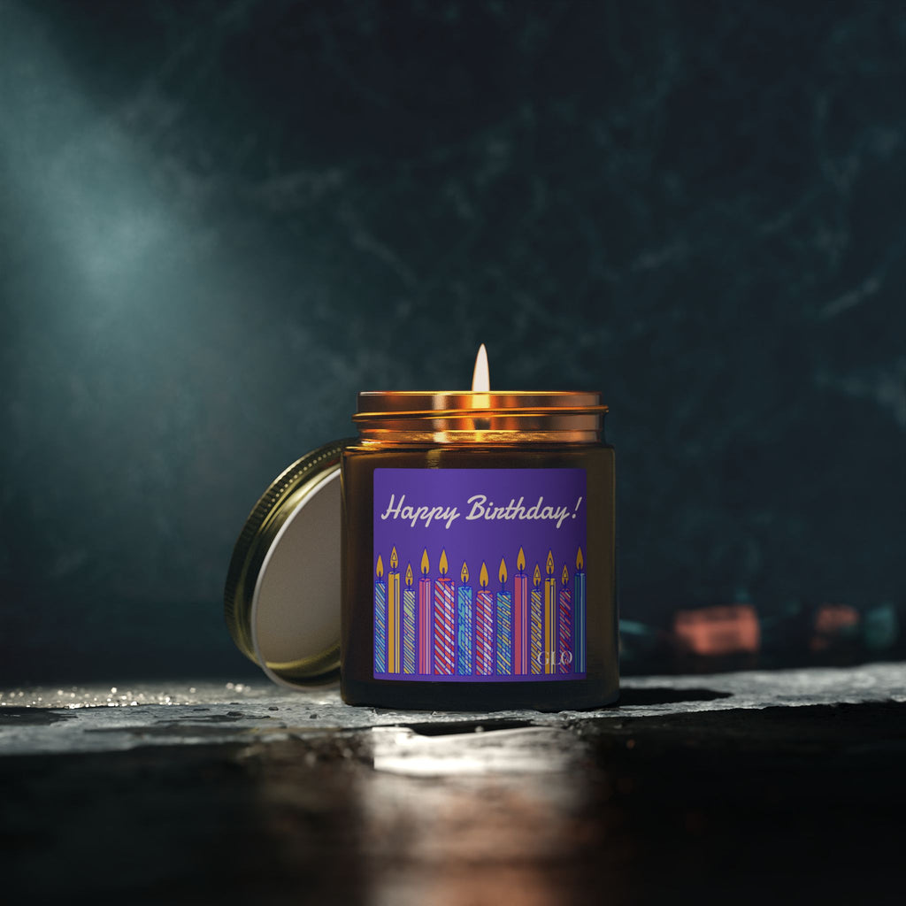 Birthday Scented Candle — Coconut Apricot Wax (4oz & 9oz)