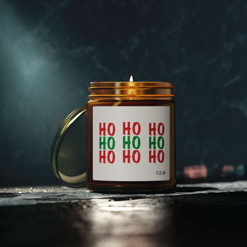 Glass Jar Candle | "HO HO HO" | 4oz & 9oz