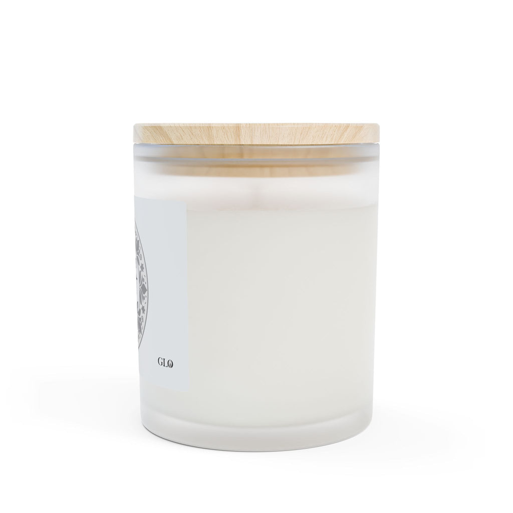 Frosted Glass Candle | "Home Sweet Home" with wreath | 11oz