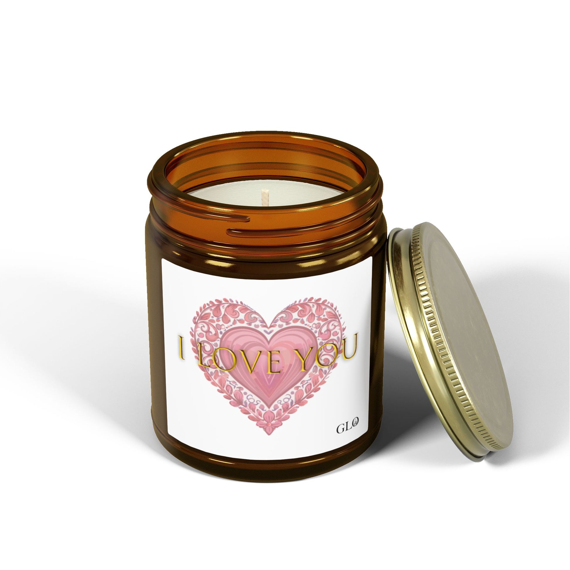 Glass Jar Candle | "I Love You" | 4oz, 9oz