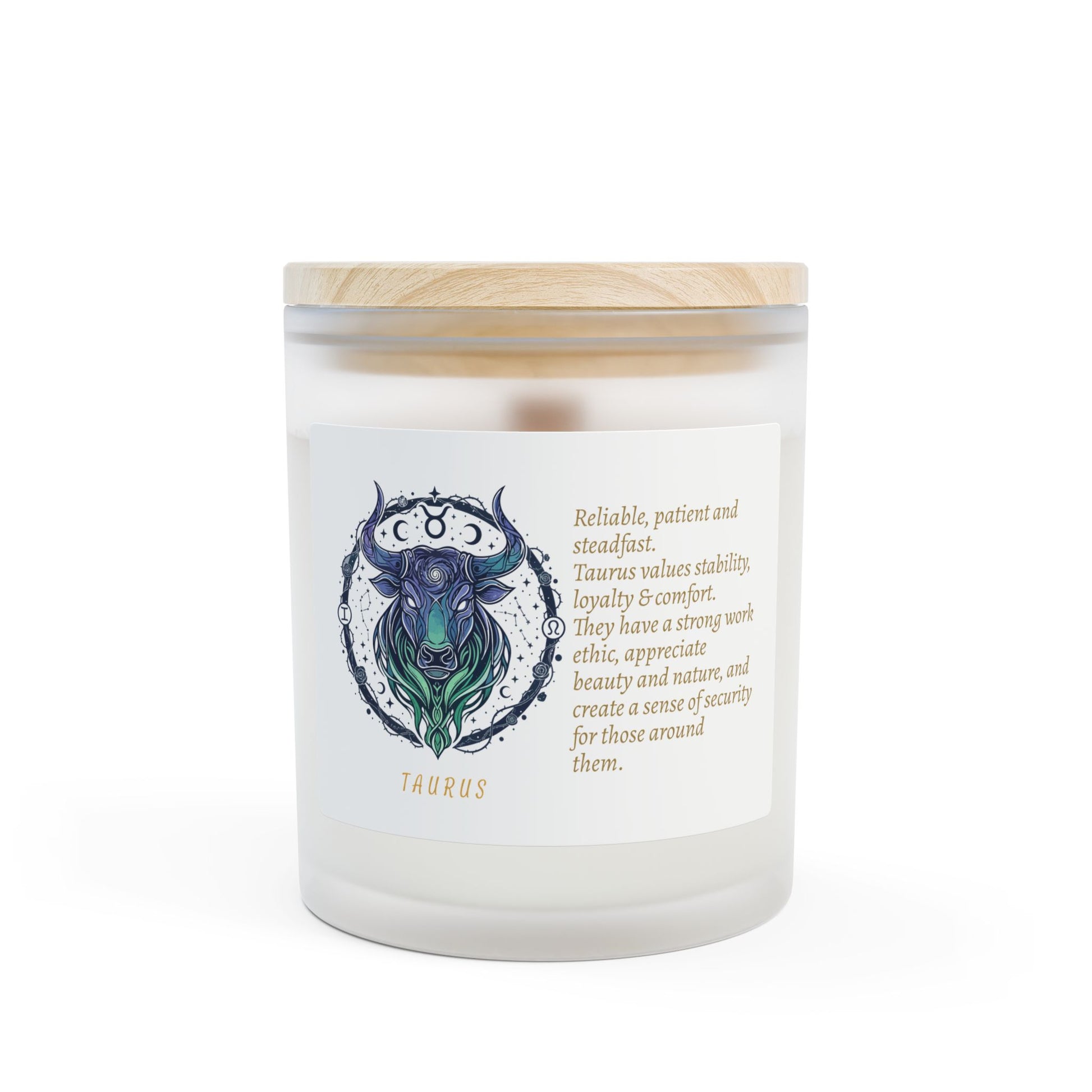 Frosted Glass Candle | Taurus Zodiac |11oz