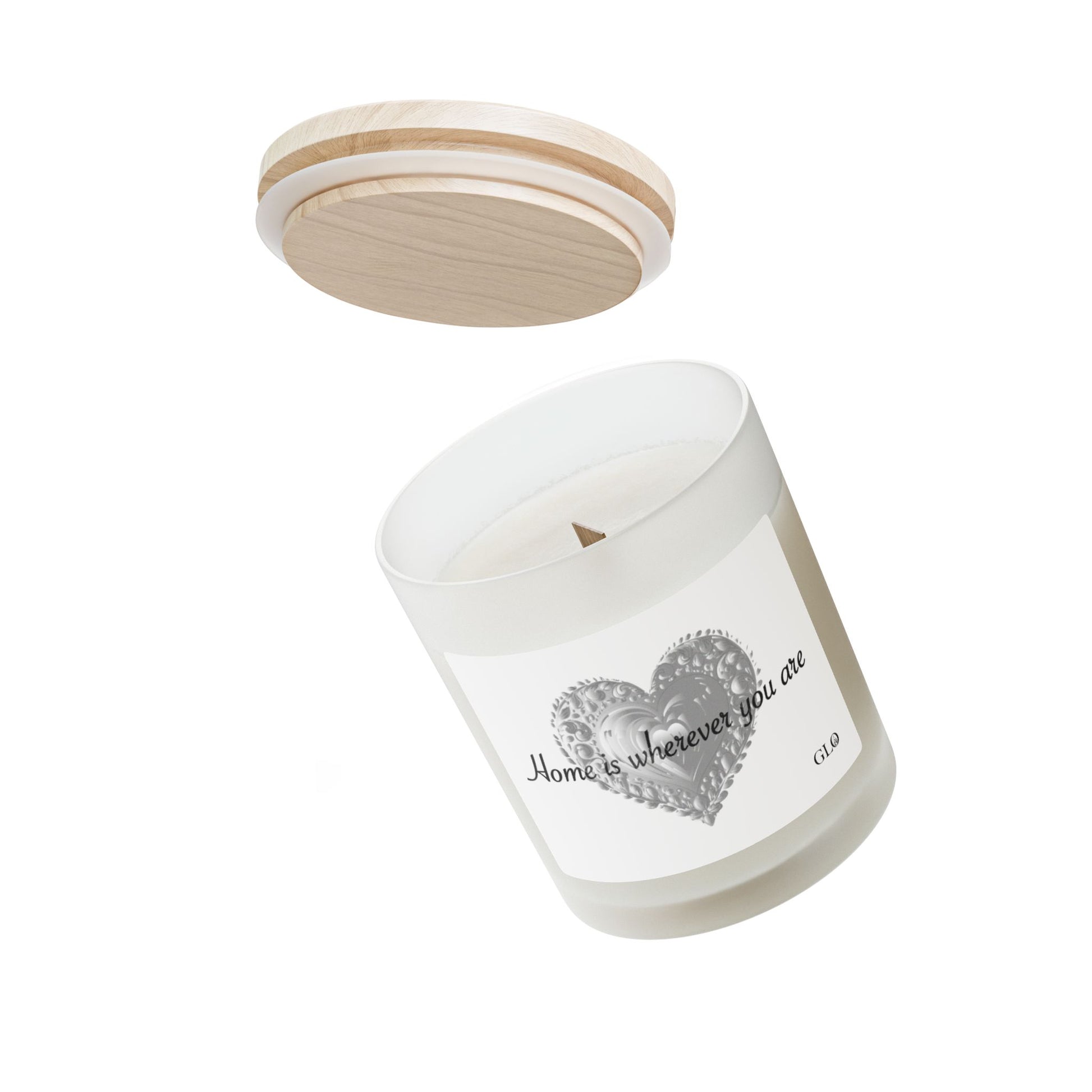 Frosted Glass Candle | "Home is wherever you are" | 11oz