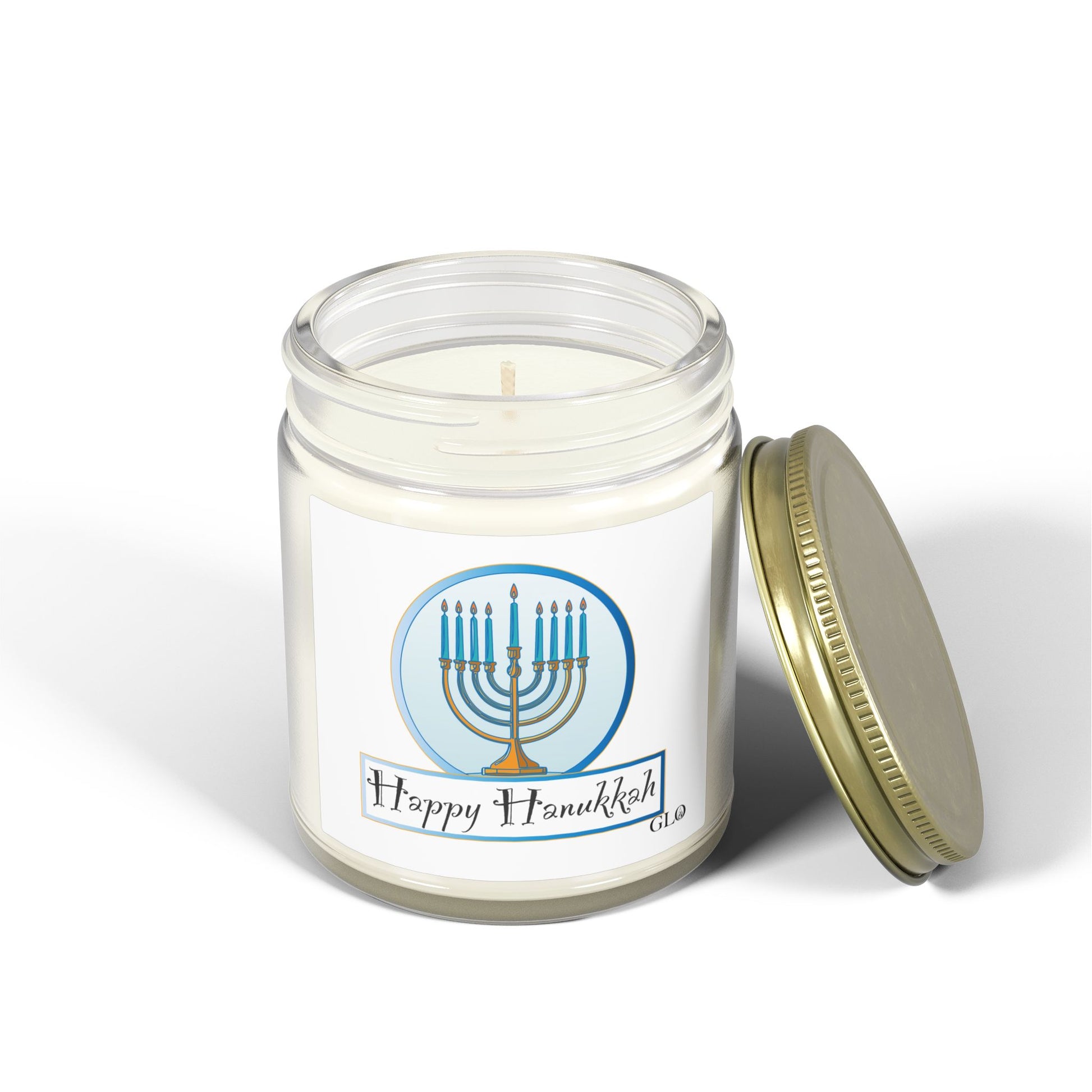 Glass Jar Candle | "Happy Hanukkah" | 4oz & 9oz