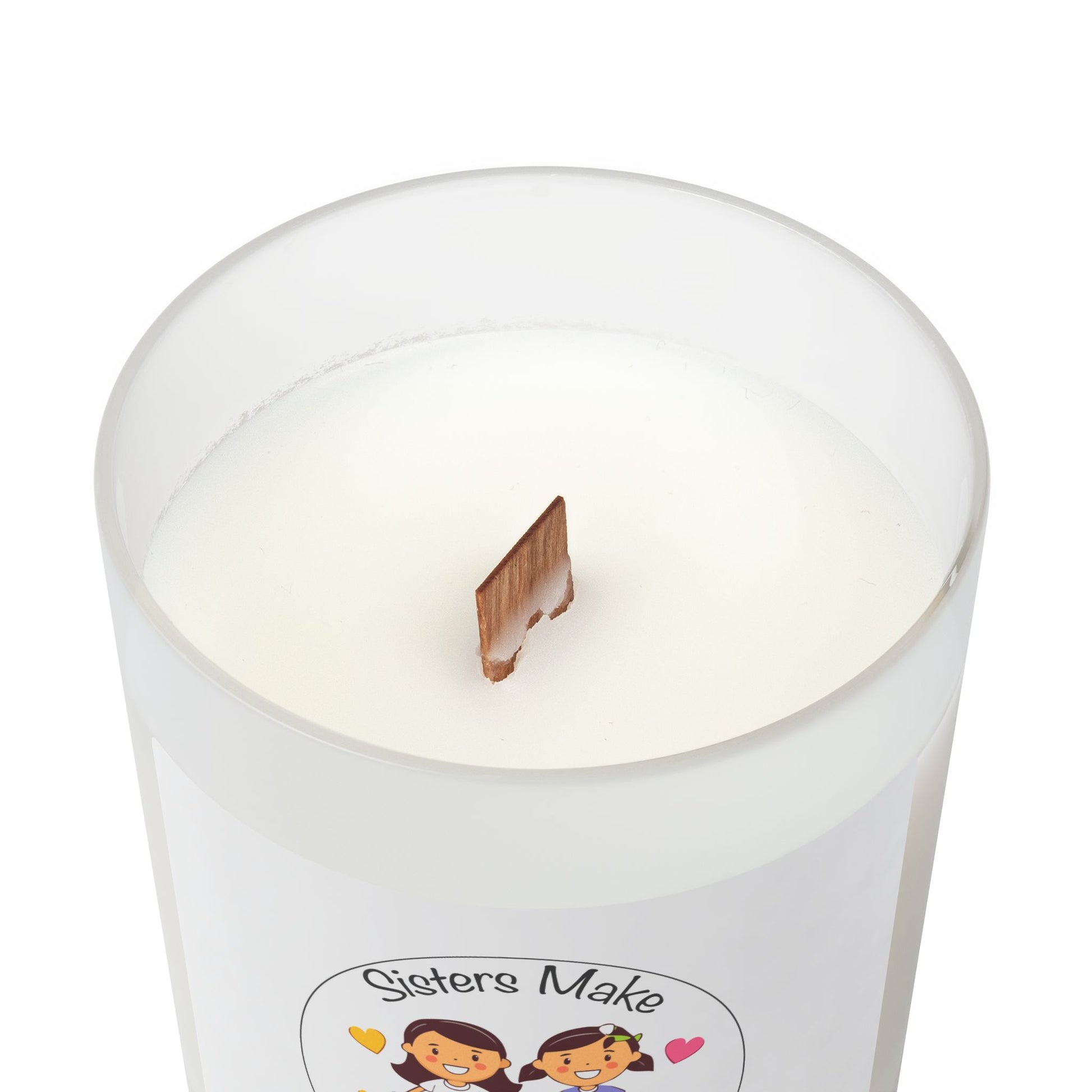 Frosted Glass Candle | "Sisters Make the Best Friends" (v2) | 11oz