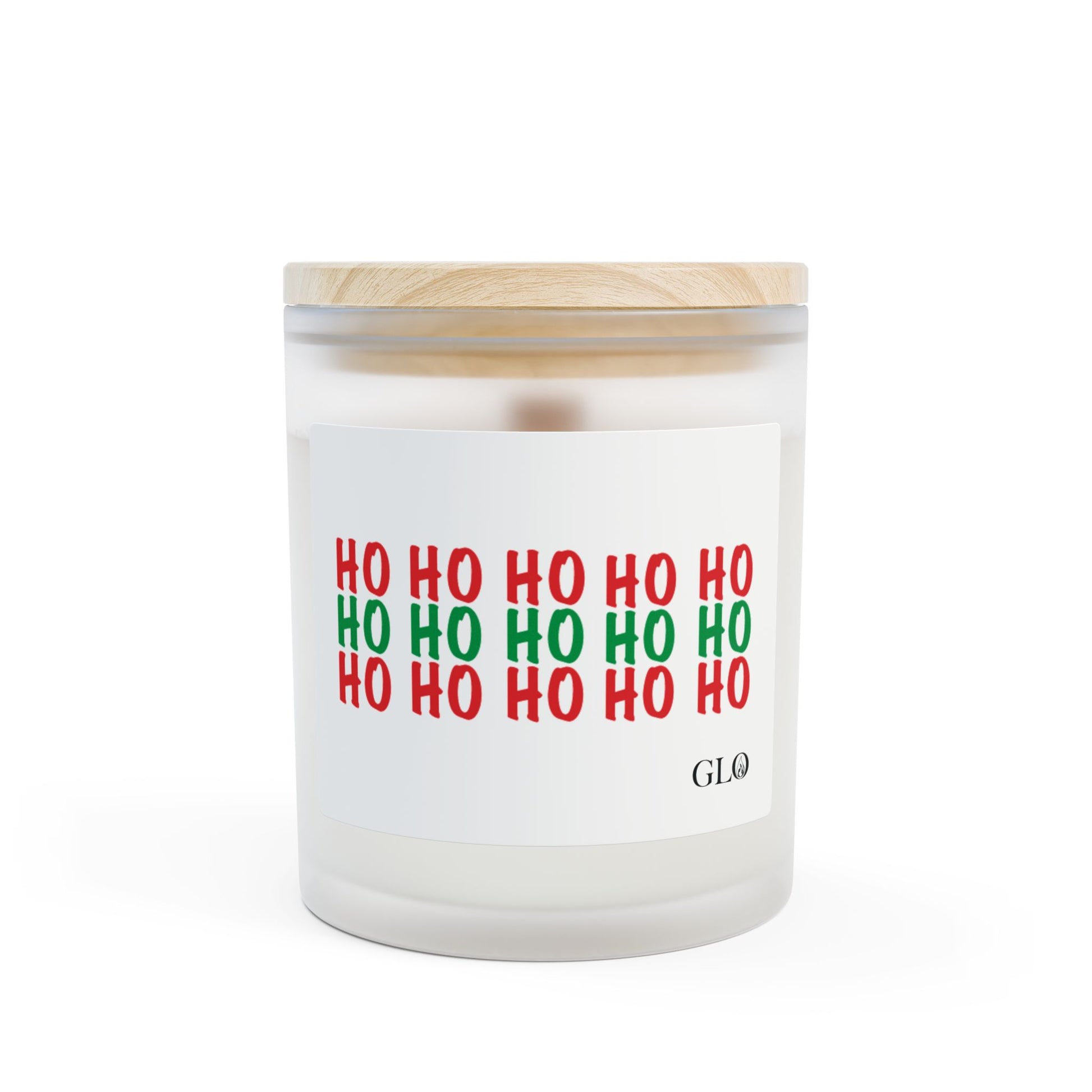 Frosted Glass Candle | "HO HO HO" | 11oz