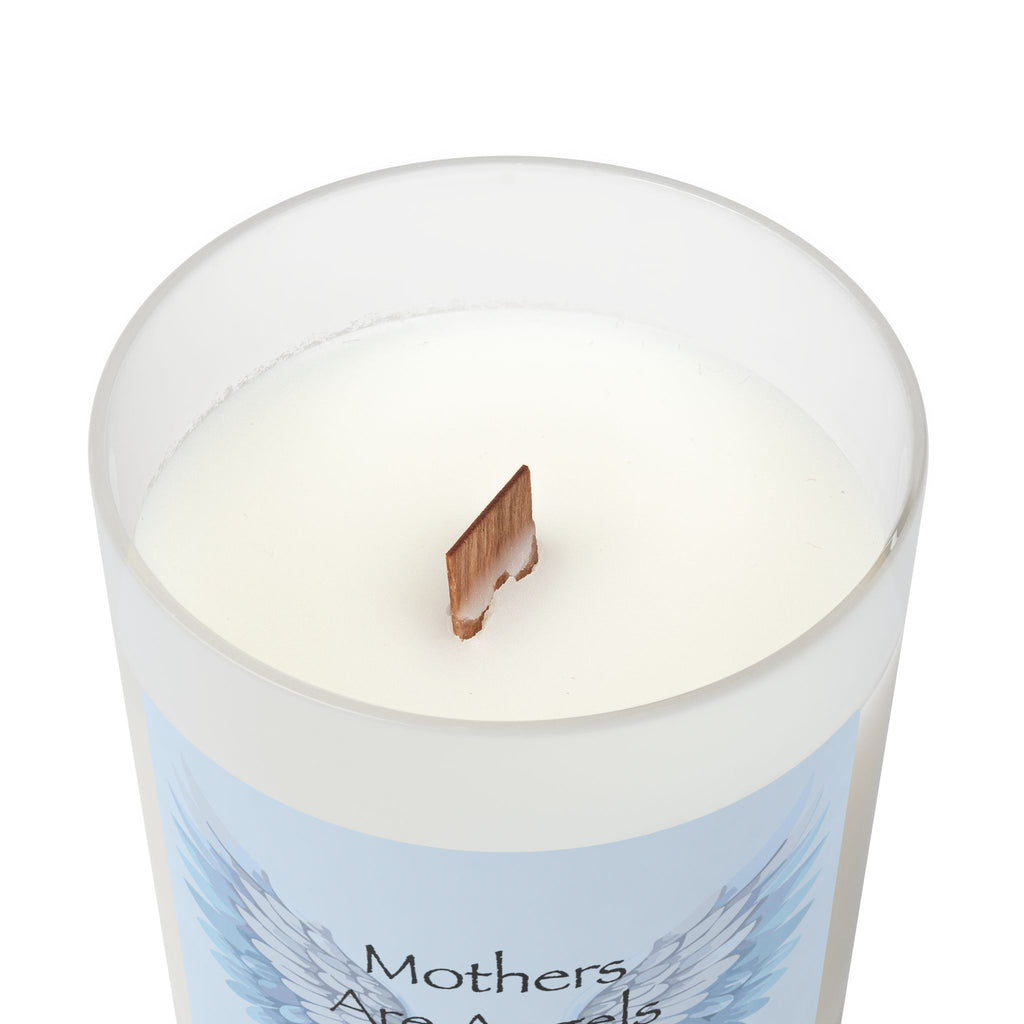 Frosted Glass Candle | "Mothers are Angels on Earth" | 11oz