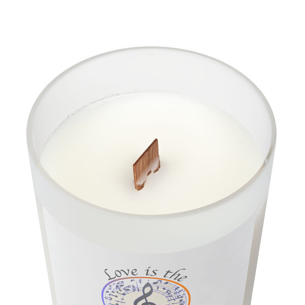 Frosted Glass Candle | "Love is the Melody of life" | 11oz