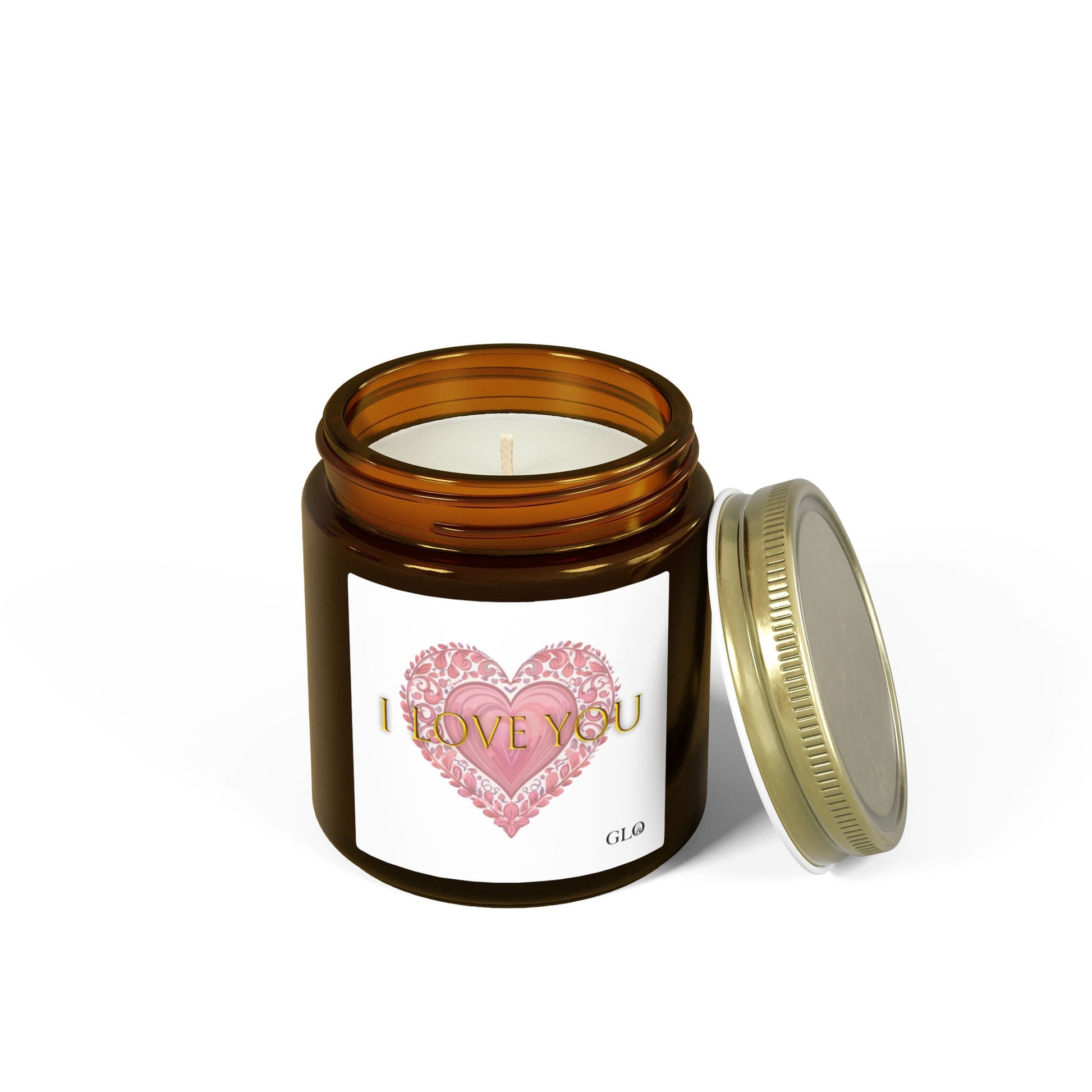 Glass Jar Candle | "I Love You" | 4oz, 9oz