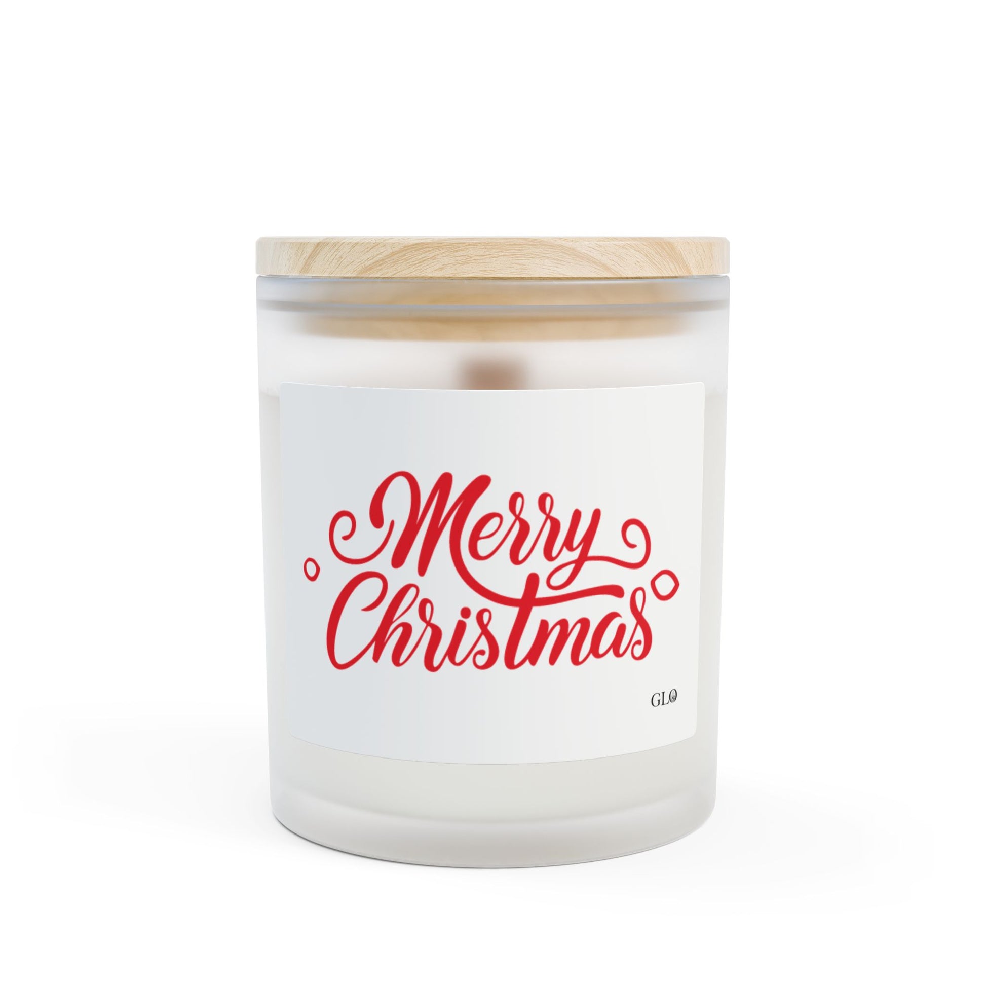 Frosted Glass Candle | "Merry Christmas!" | 11oz