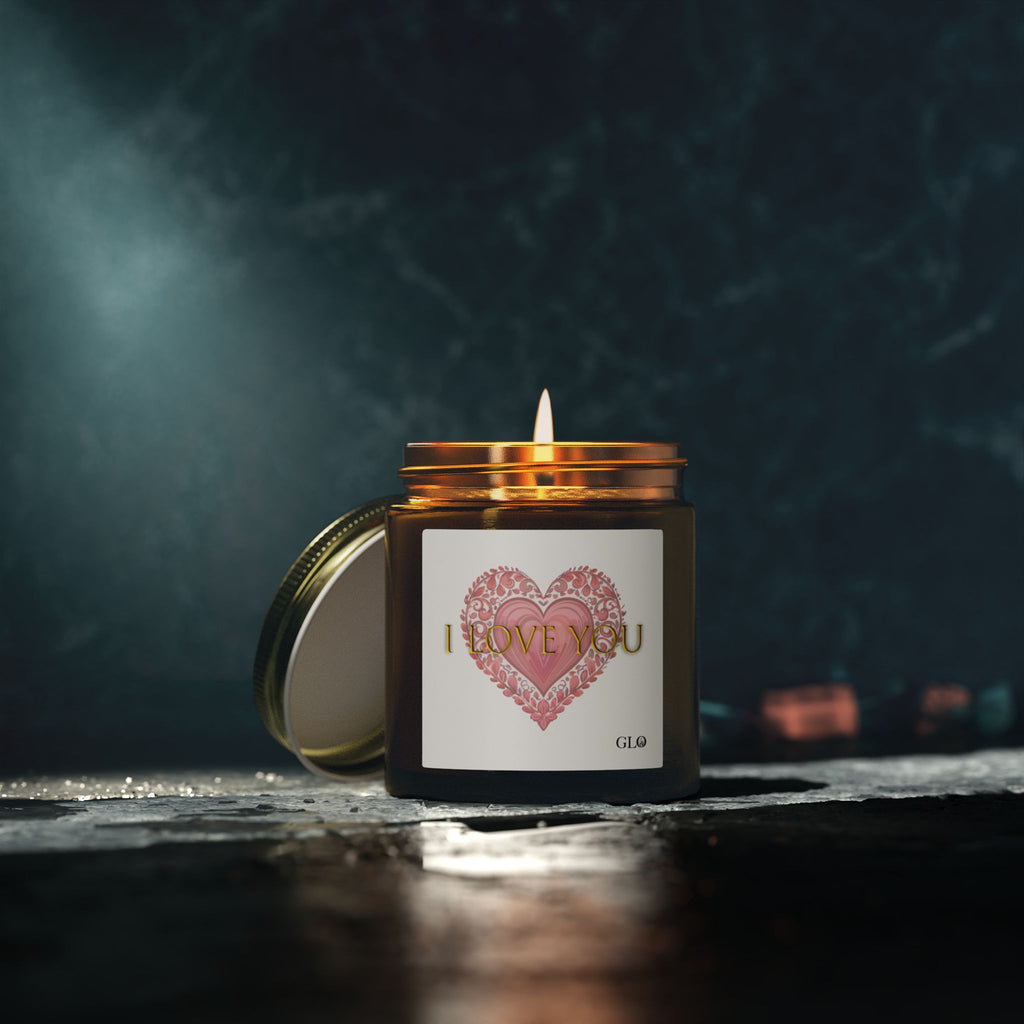 Glass Jar Candle | "I Love You" | 4oz, 9oz