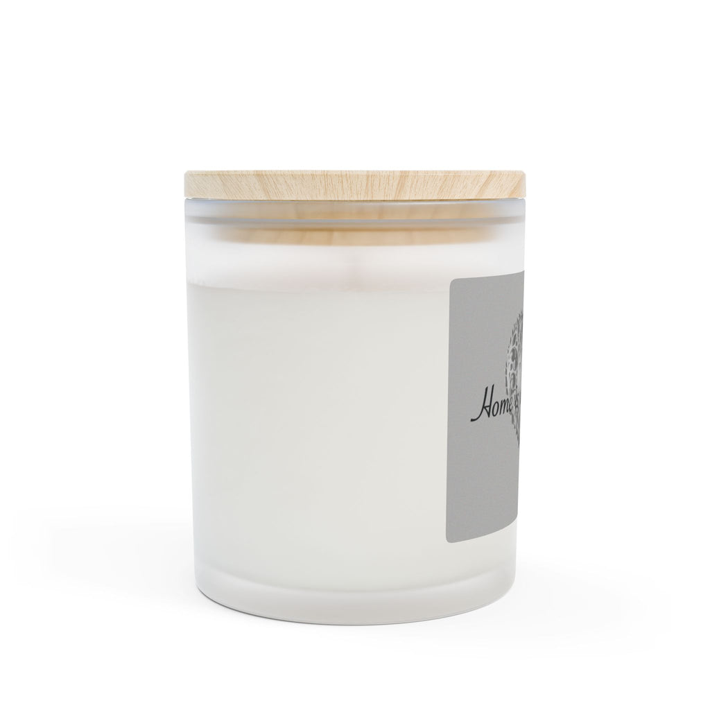 Frosted Glass Candle | "Home is Wherever You Are" on gray | 11oz