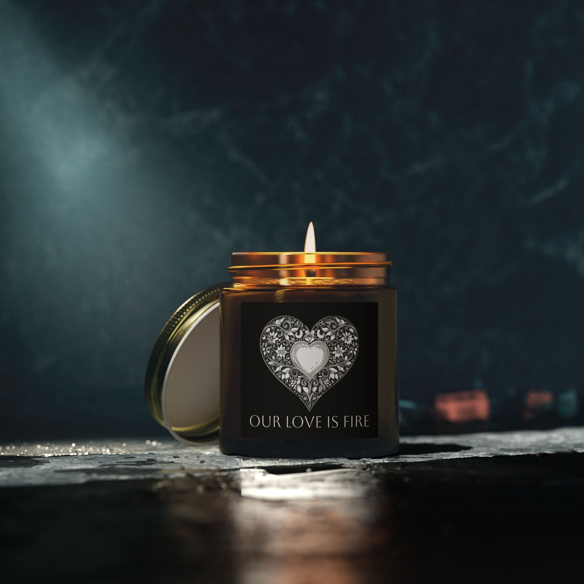 Glass Jar Candle | "Our Love Is Fire" | 4oz & 9oz