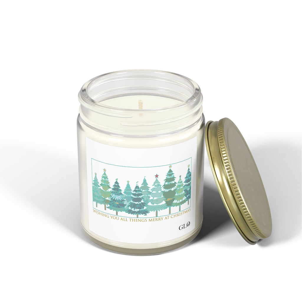 Glass Jar Candle | "Wishing you all things merry at Christmas" | 4oz & 9oz