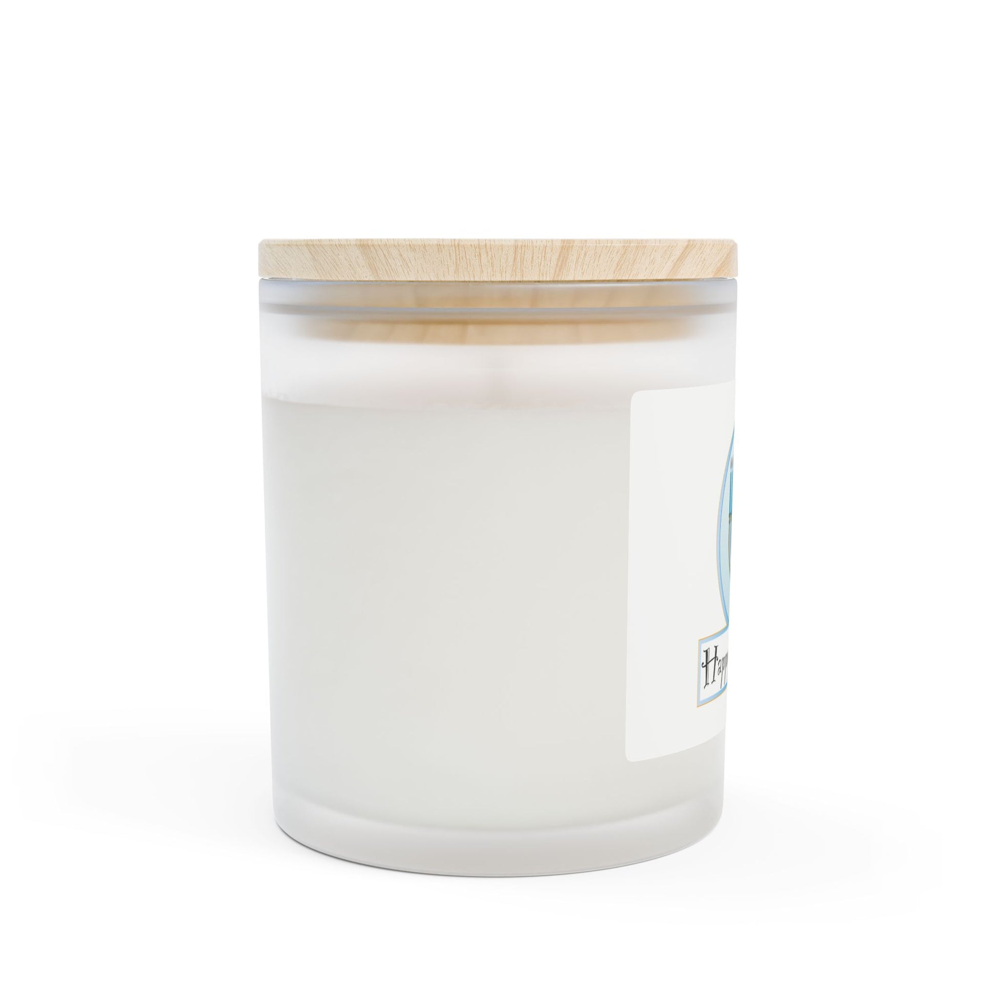 Frosted Glass Candle | "Happy Hanukkah" | 11oz