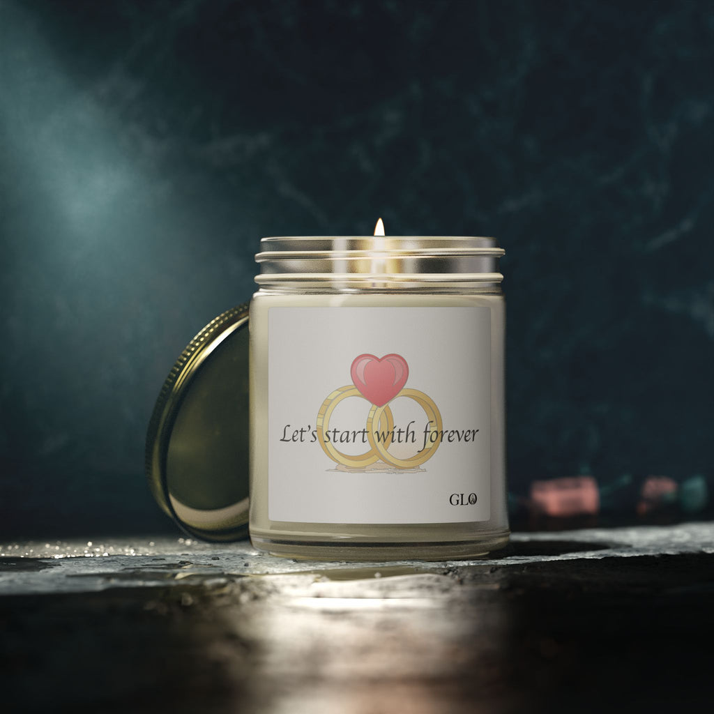 Glass Jar Candle | "Let's Start With Forever" | 4oz & 9oz