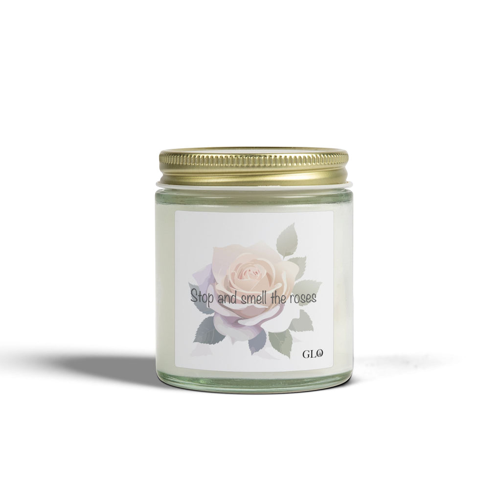 Glass Jar Candle | "Stop and Smell the Roses" | 4oz & 9oz