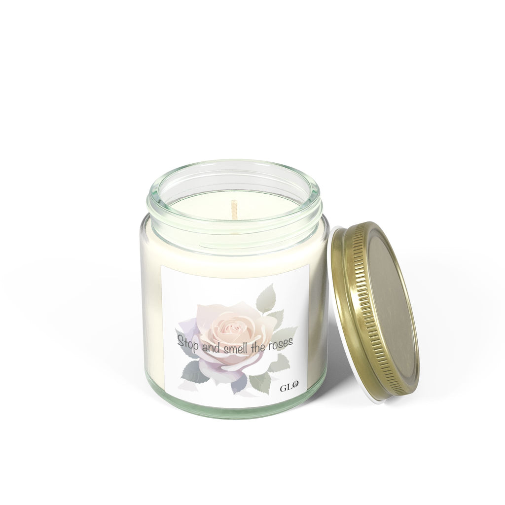 Glass Jar Candle | "Stop and Smell the Roses" | 4oz & 9oz