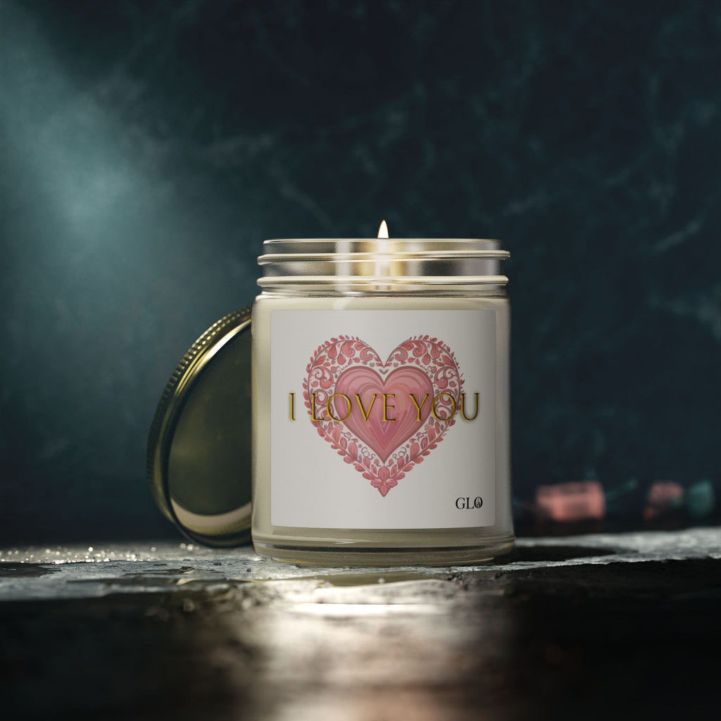 Glass Jar Candle | "I Love You" | 4oz, 9oz