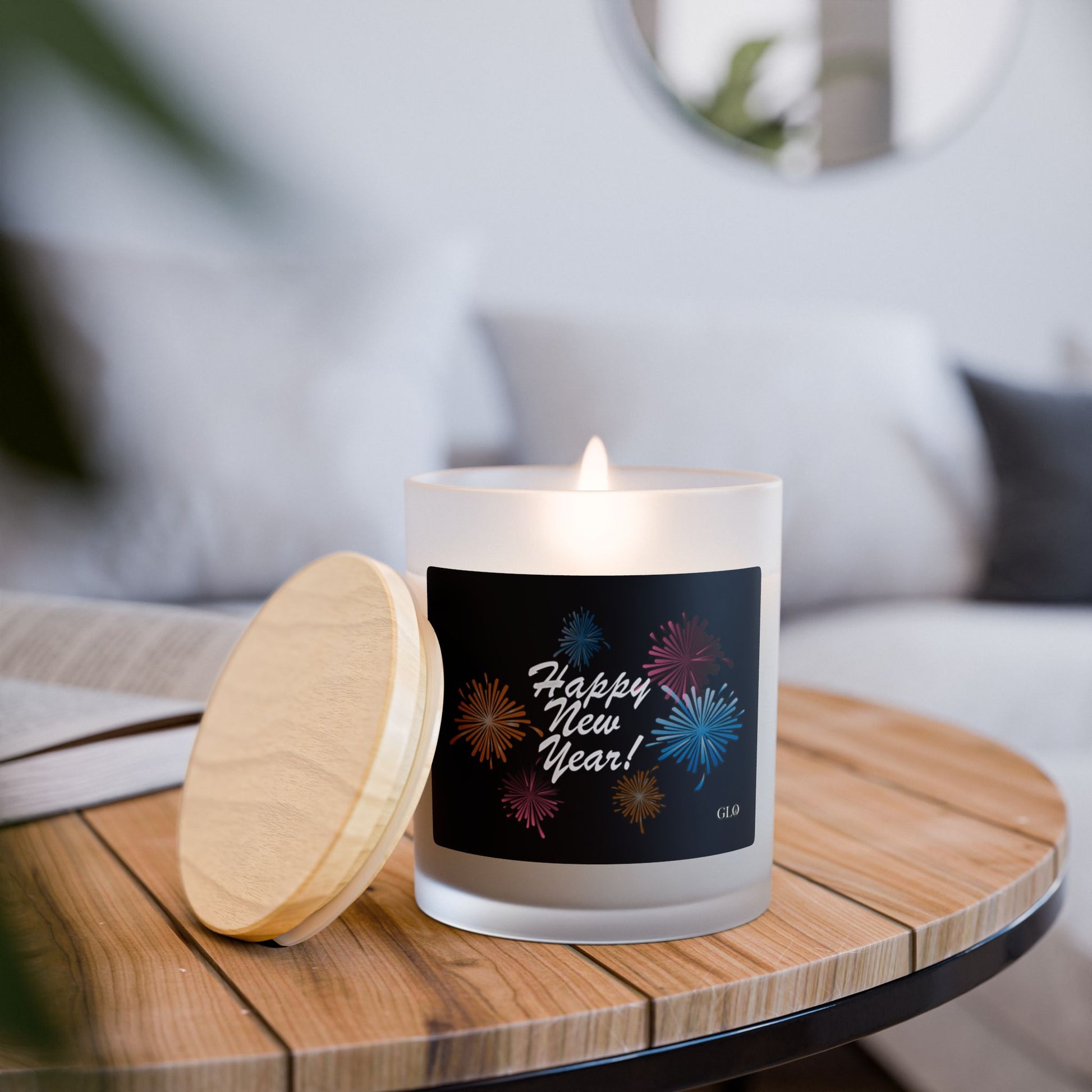 Frosted Glass Candle | "Happy New Year" | 11oz