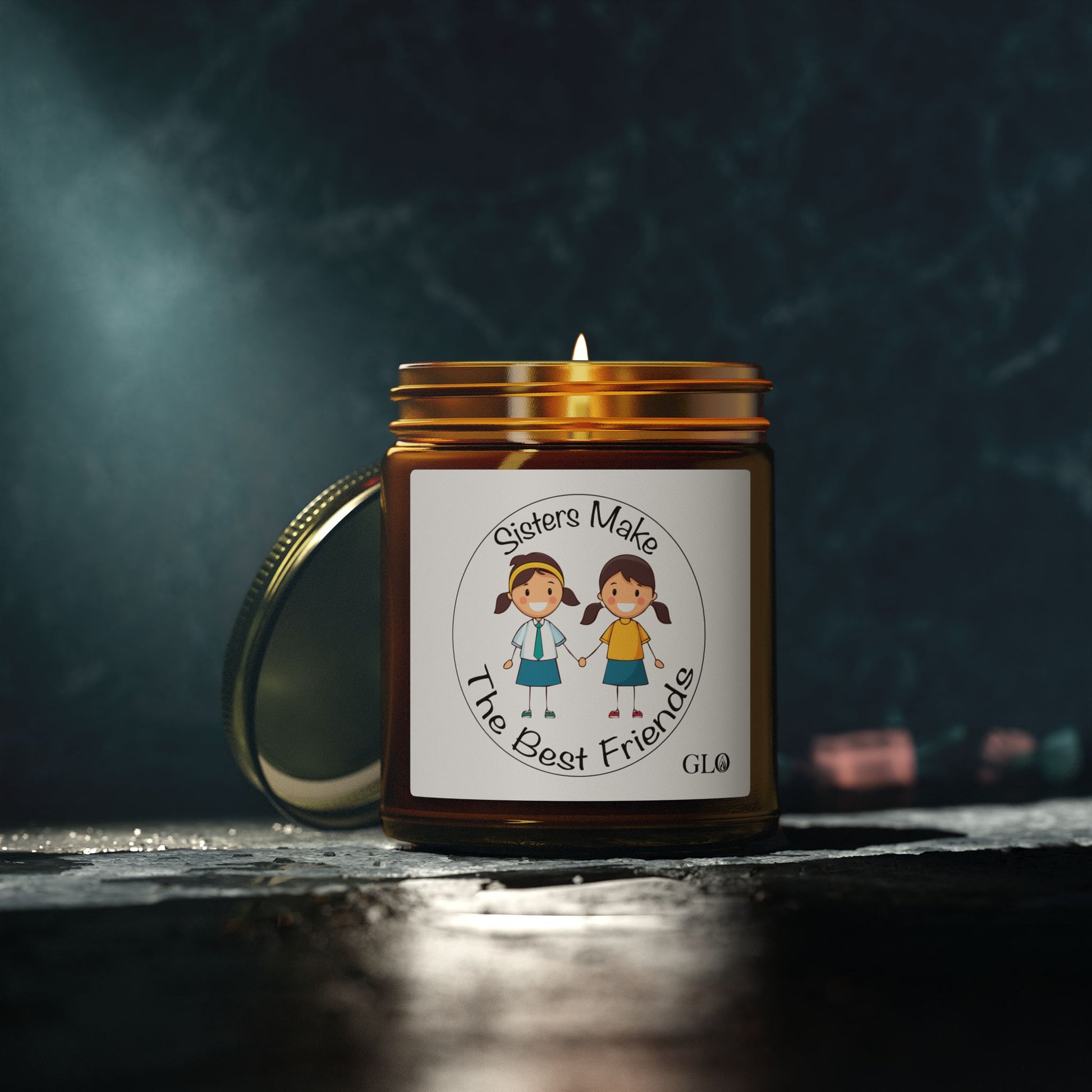 Glass Jar Candle | "Sisters Make The Best Friends" (v4) | 4oz & 9oz