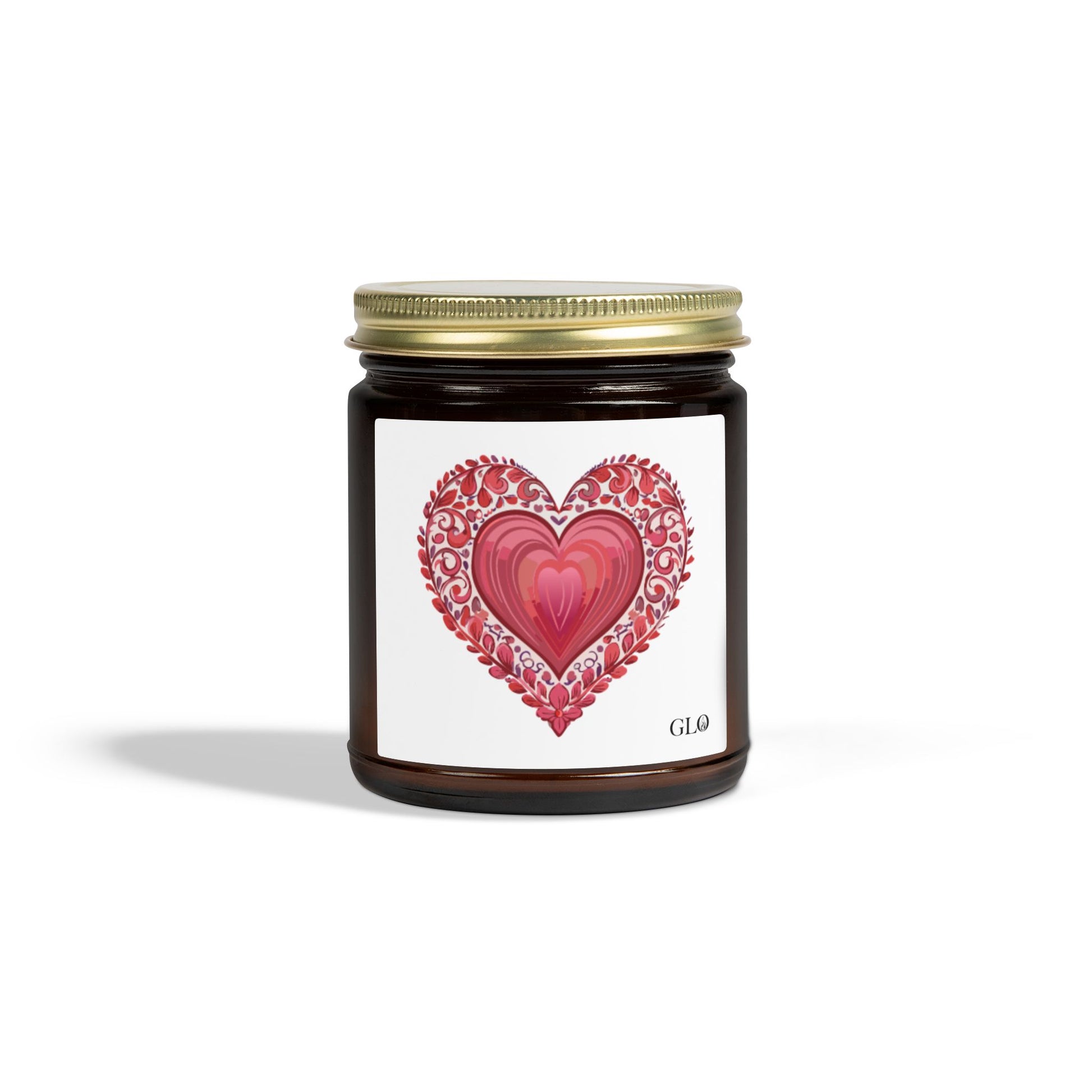 Glass Jar Candle | Heart / Love | 4oz & 9oz