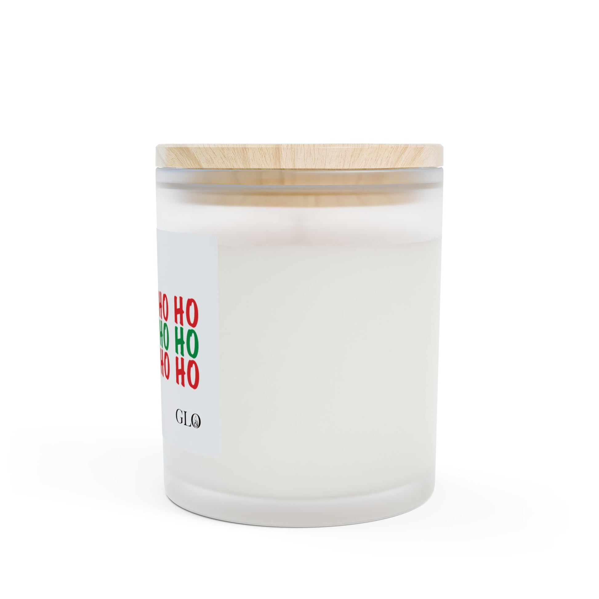 Frosted Glass Candle | "HO HO HO" | 11oz