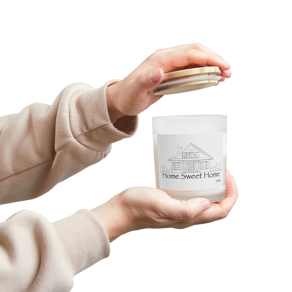 Frosted Glass Candle |"Home Sweet Home" | 11oz