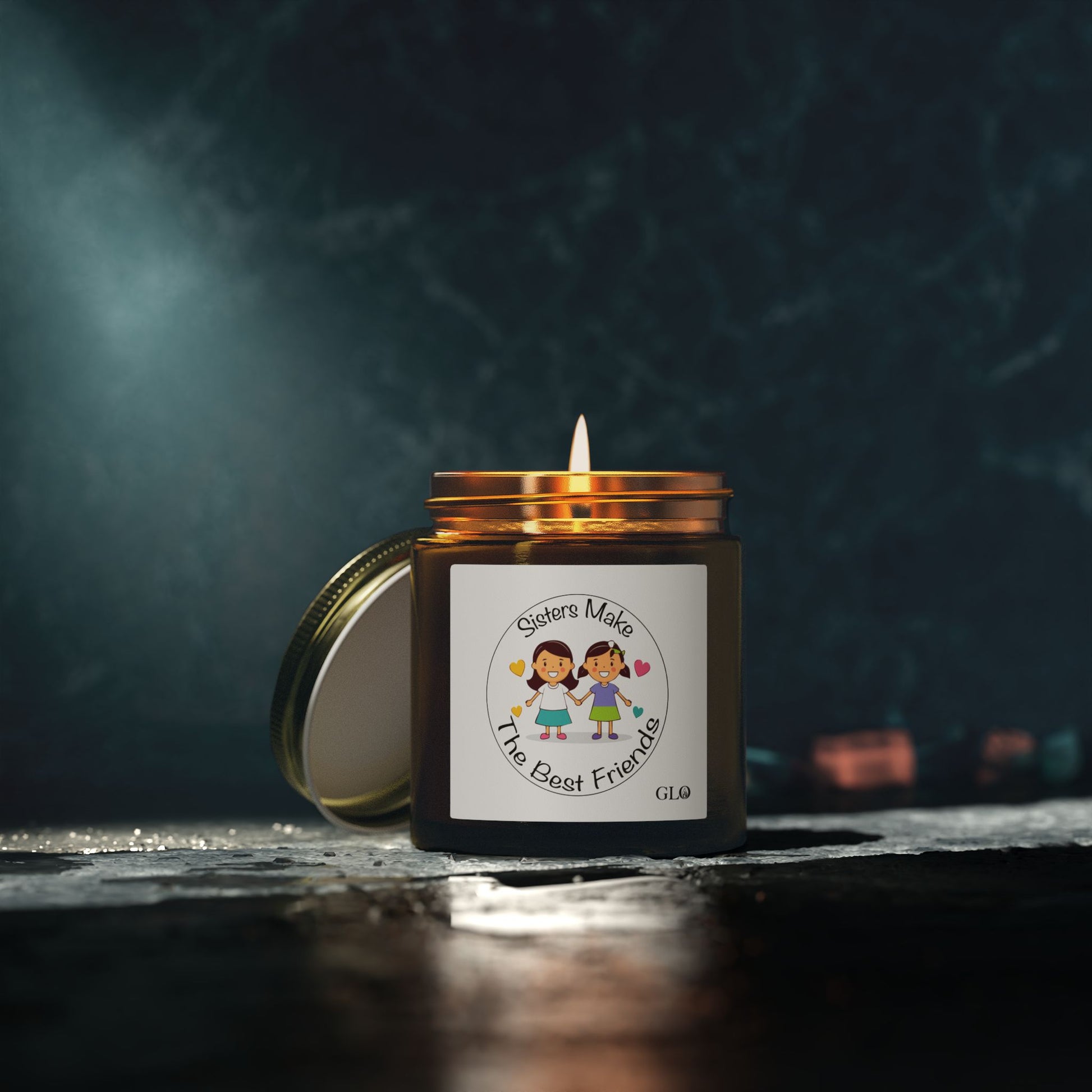 Glass Jar Candle | "Sisters Make The Best Friends" (v2) | 4oz & 9oz