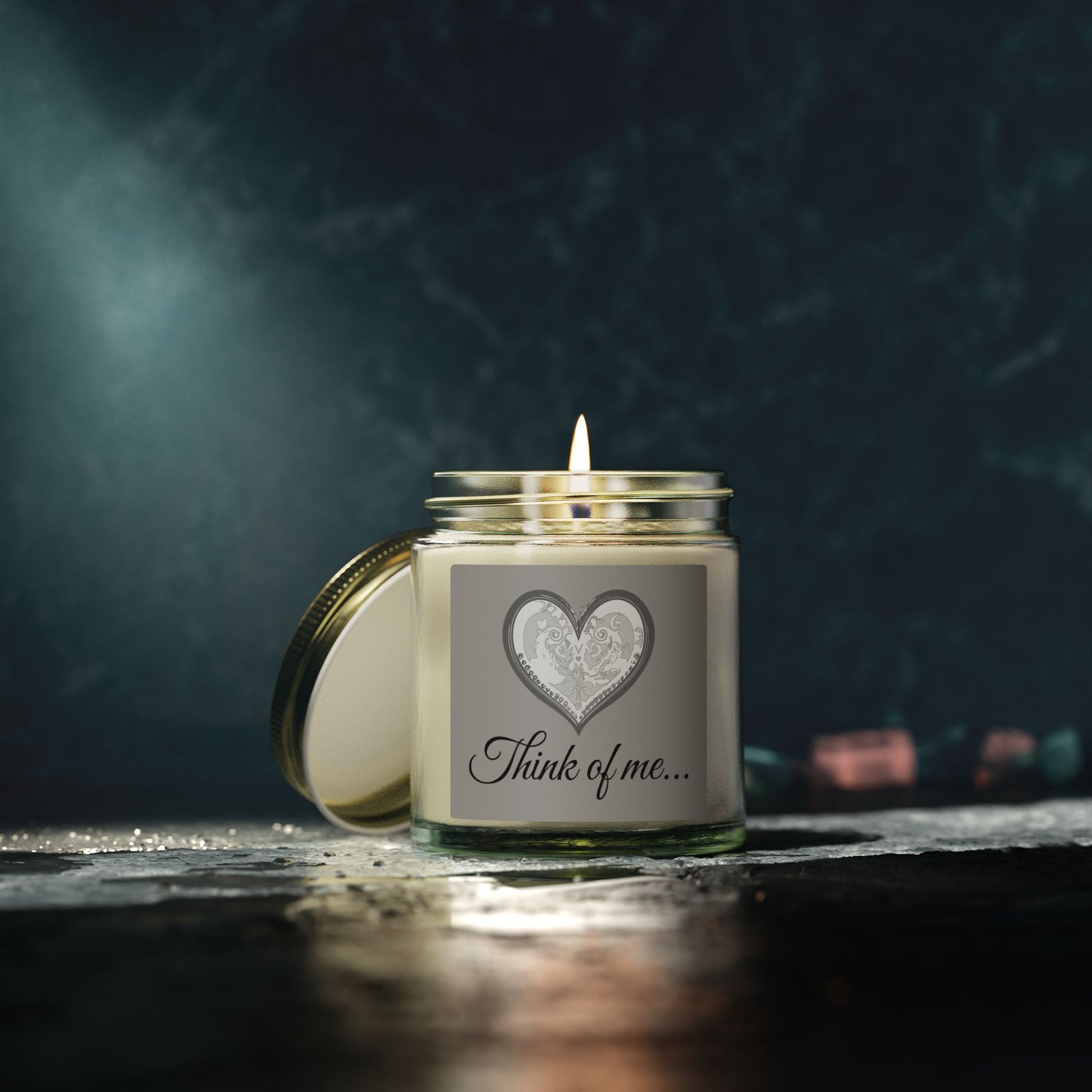 Glass Jar Candle | "Think of me..." | 4oz & 9oz