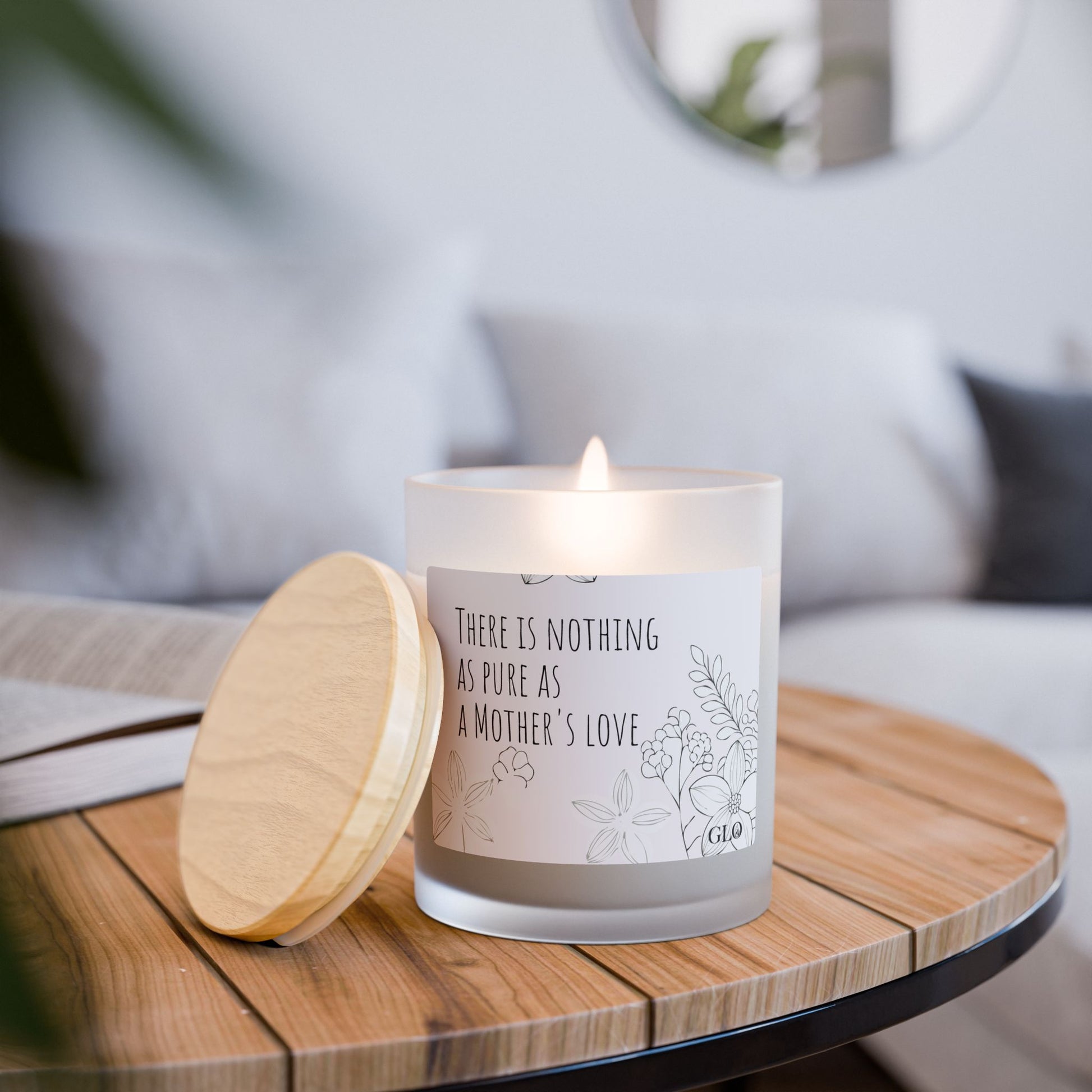 Frosted Glass Candle | "Mother's Love" | 11oz
