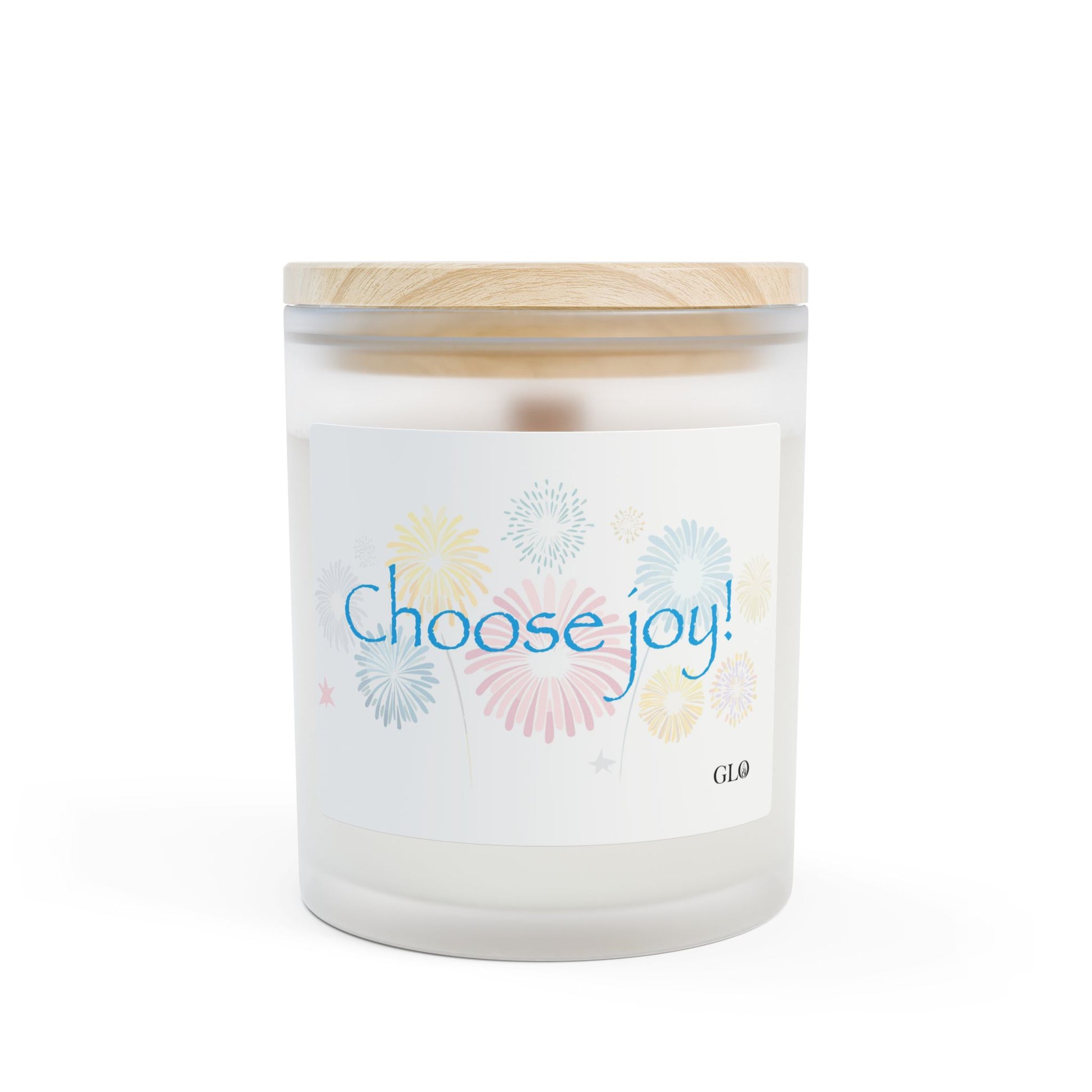 Frosted Glass Candle | "Choose joy!" | 11oz