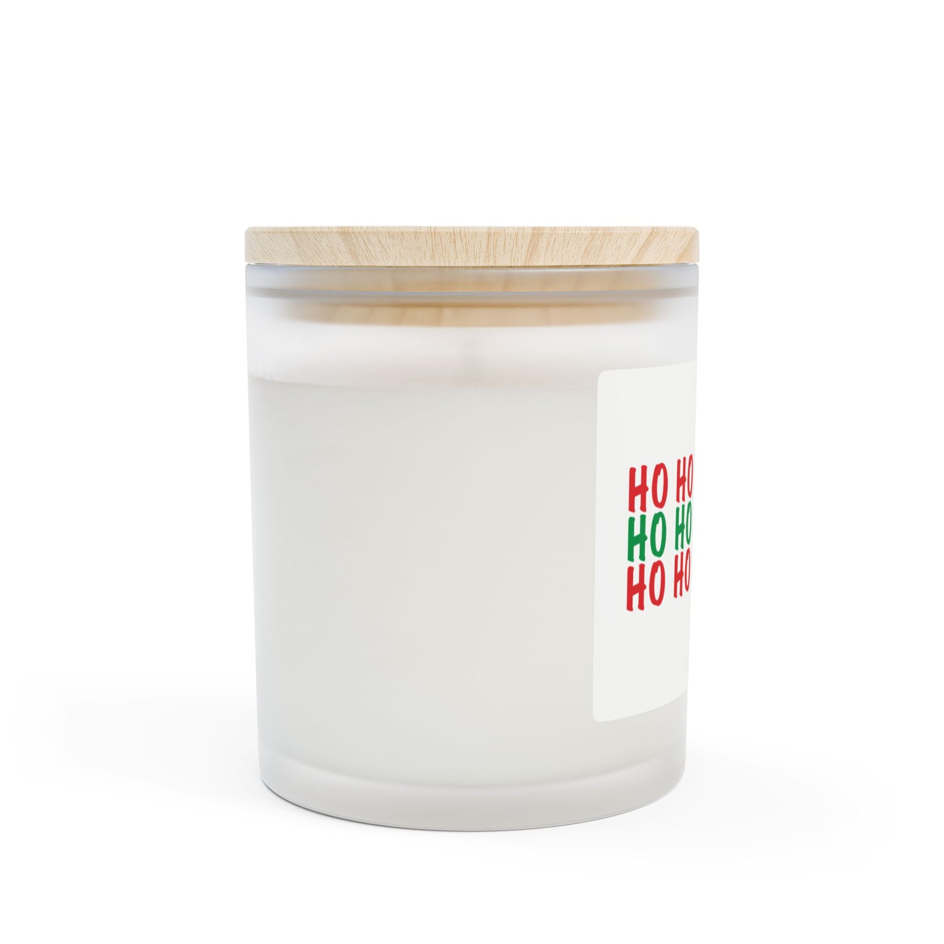 Frosted Glass Candle | "HO HO HO" | 11oz