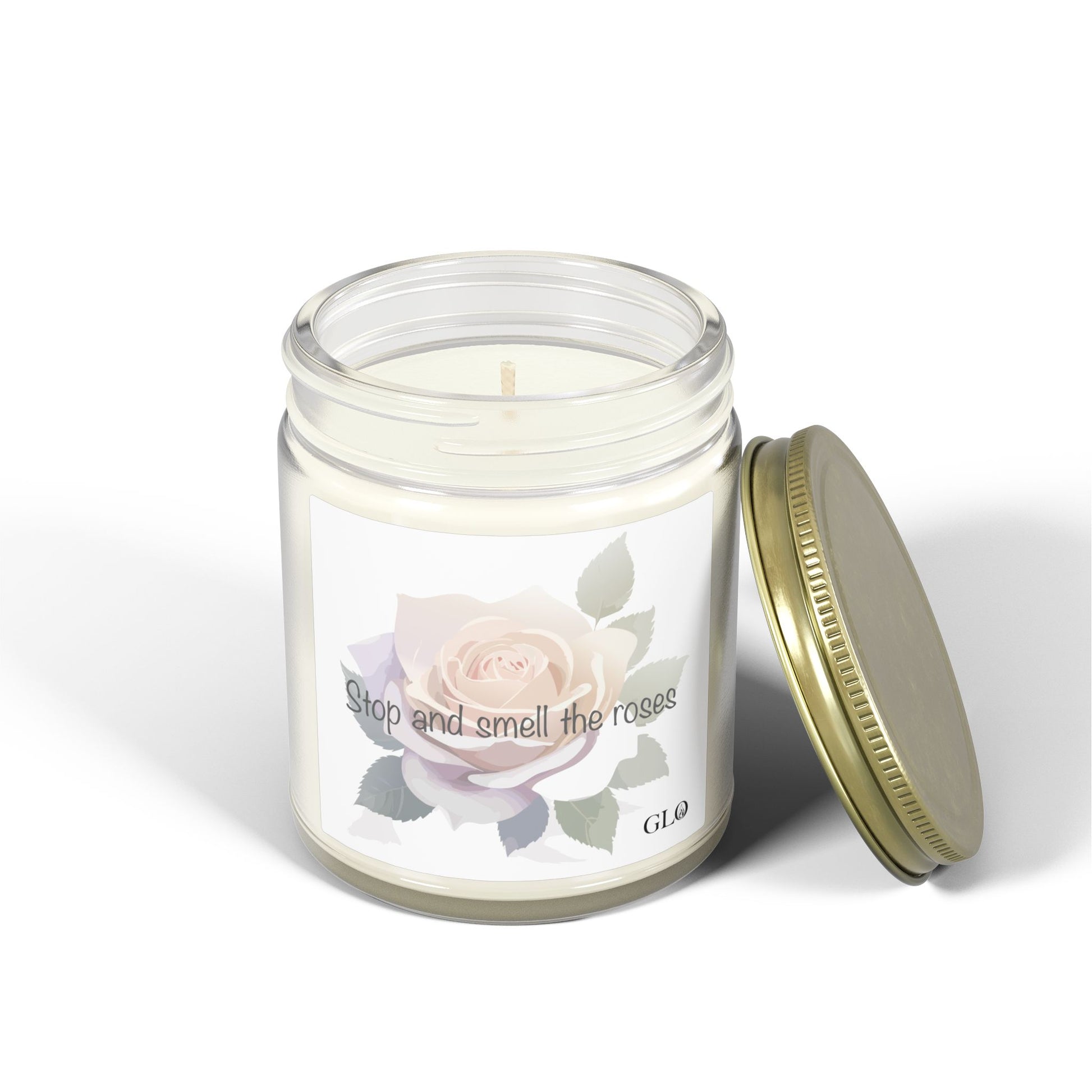 Glass Jar Candle | "Stop and Smell the Roses" | 4oz & 9oz