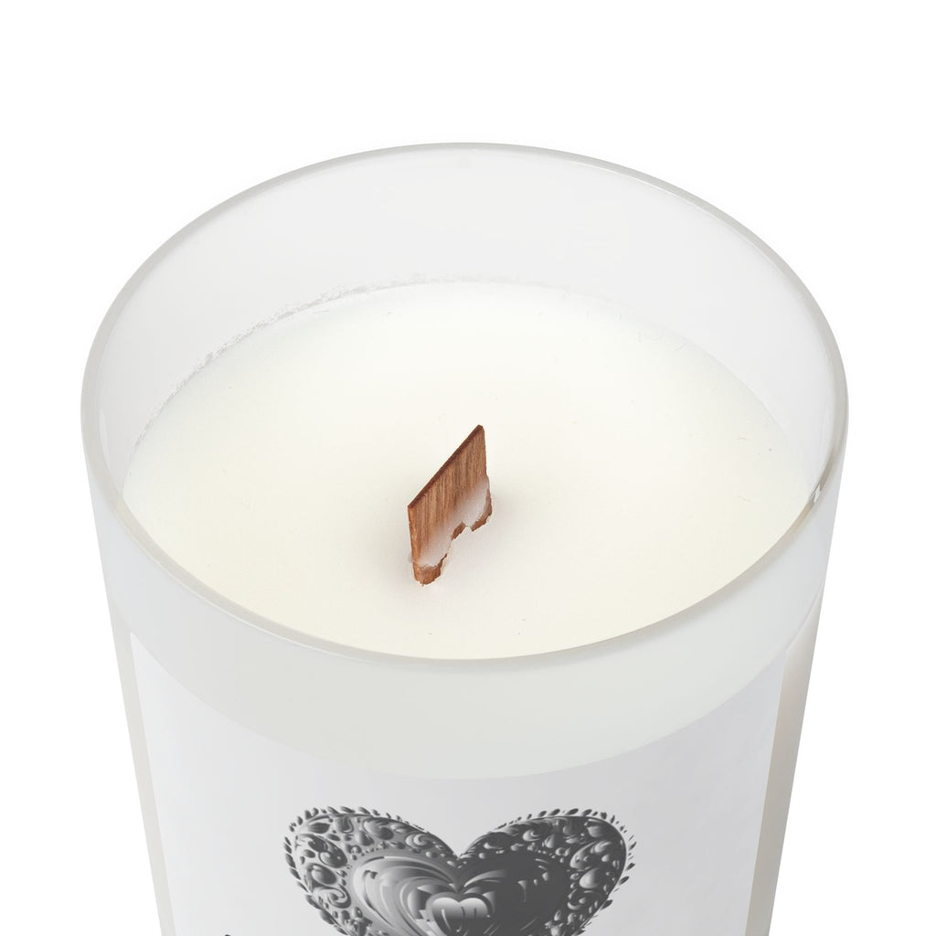 Frosted Glass Candle | "Two Hearts Become One" | 11oz