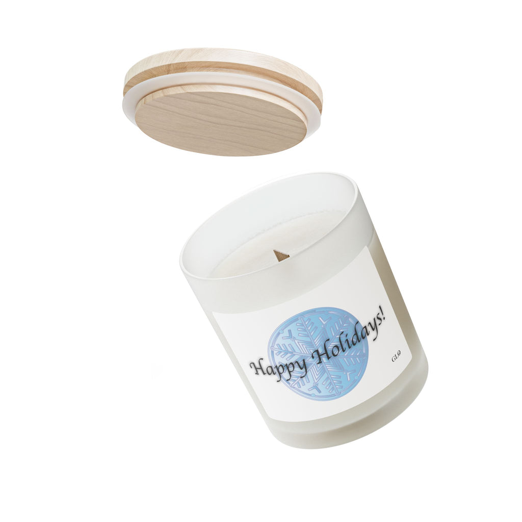Frosted Glass Candle | "Happy Holidays!" | 11 oz